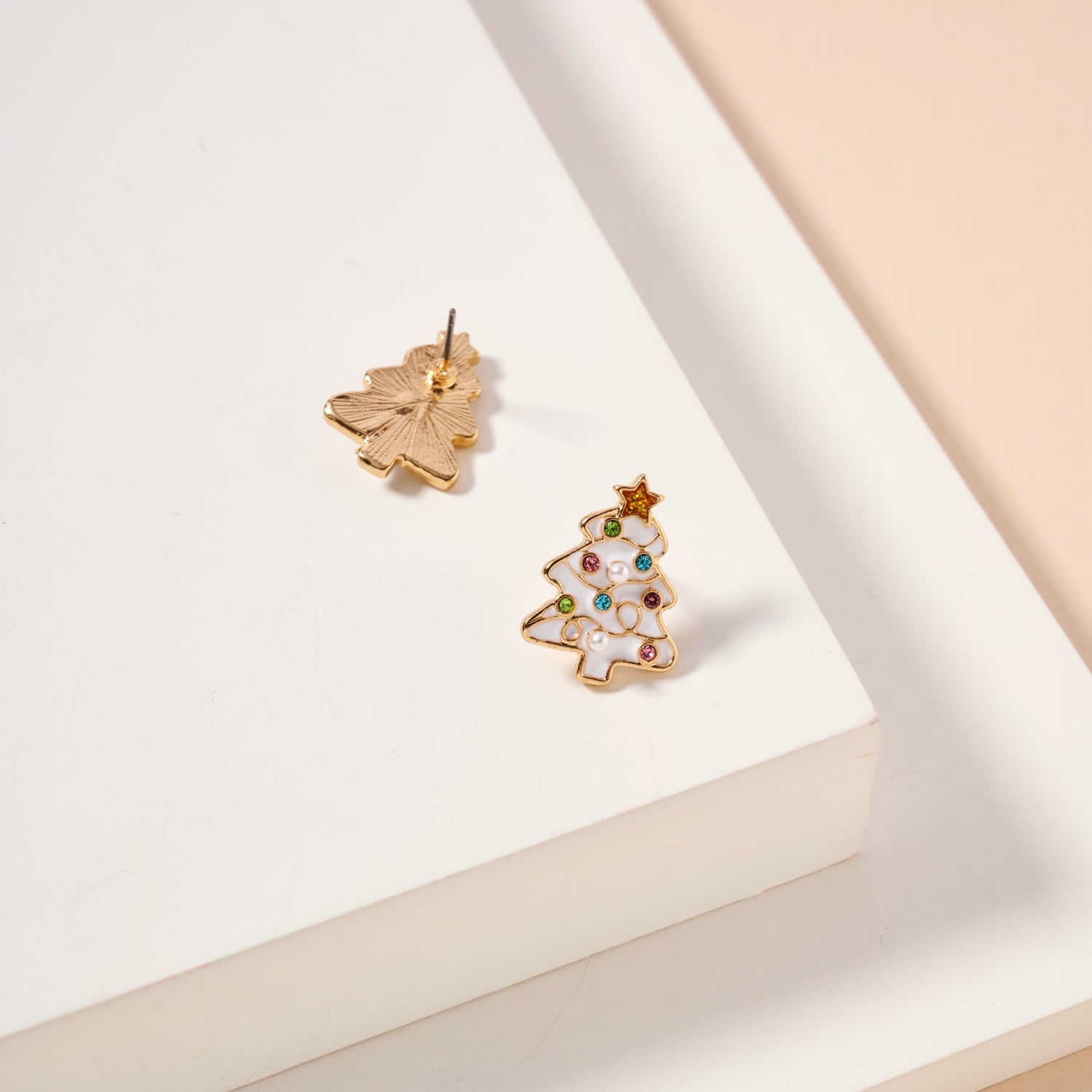 Christmas Tree Enamel Stud Earrings | Festive Christmas Tree Enamel Stud Earrings - Frem