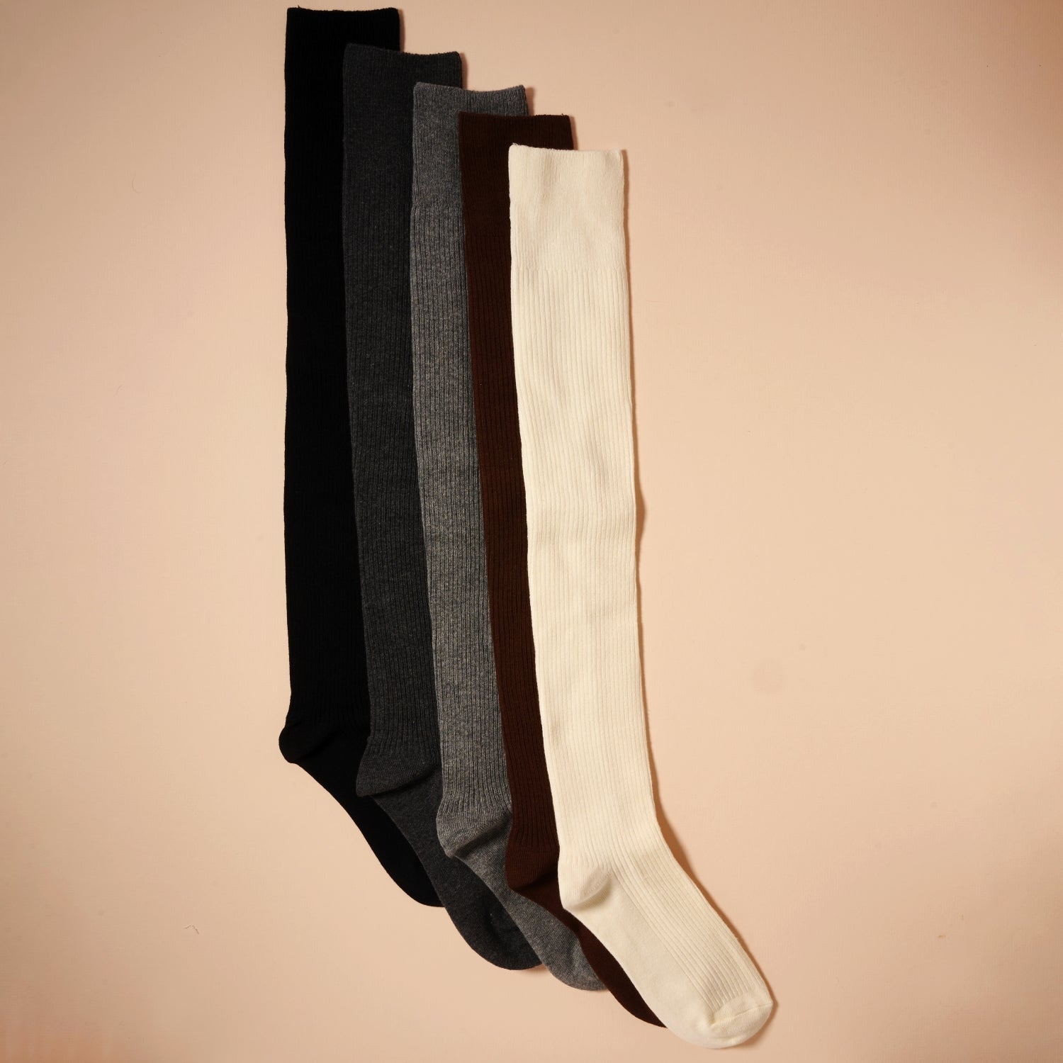 ribbed tall socks