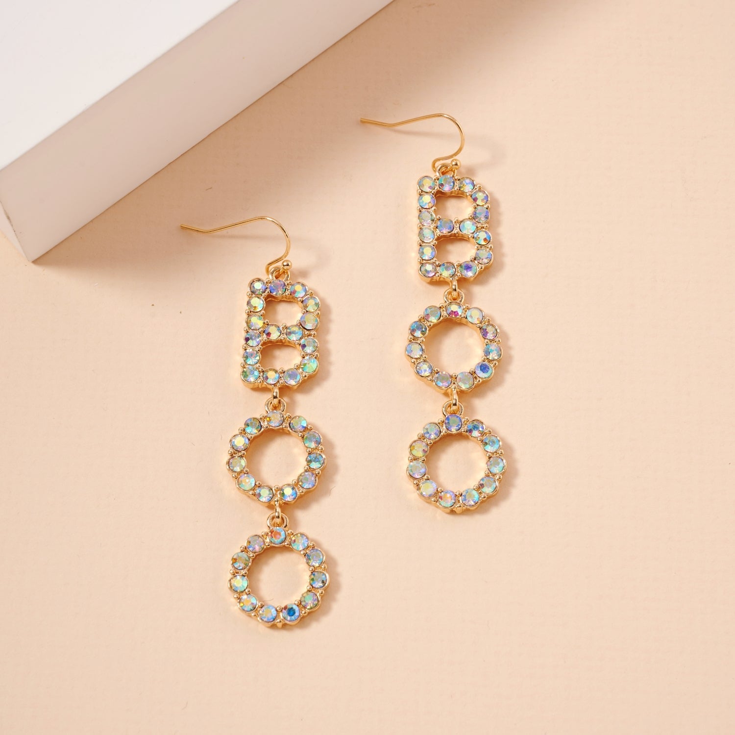 Halloween Boo Rhinestone Dangling Earrings