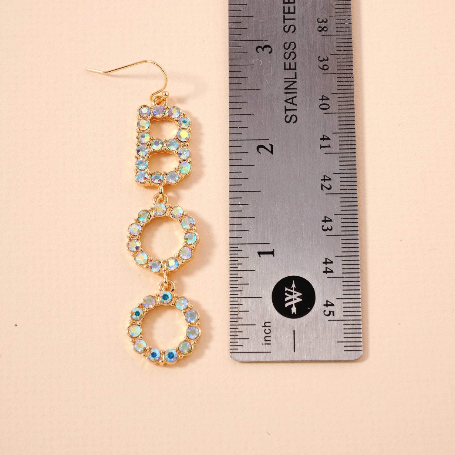 Halloween Boo Rhinestone Dangling Earrings