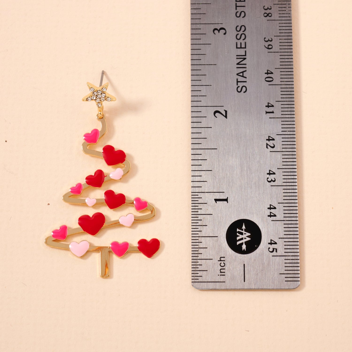 Christmas Tree & Hearts | Dangling Earrings