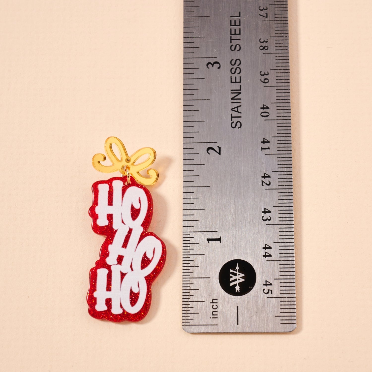 Festive “Ho Ho Ho” Acetate Holiday Drop Earrings