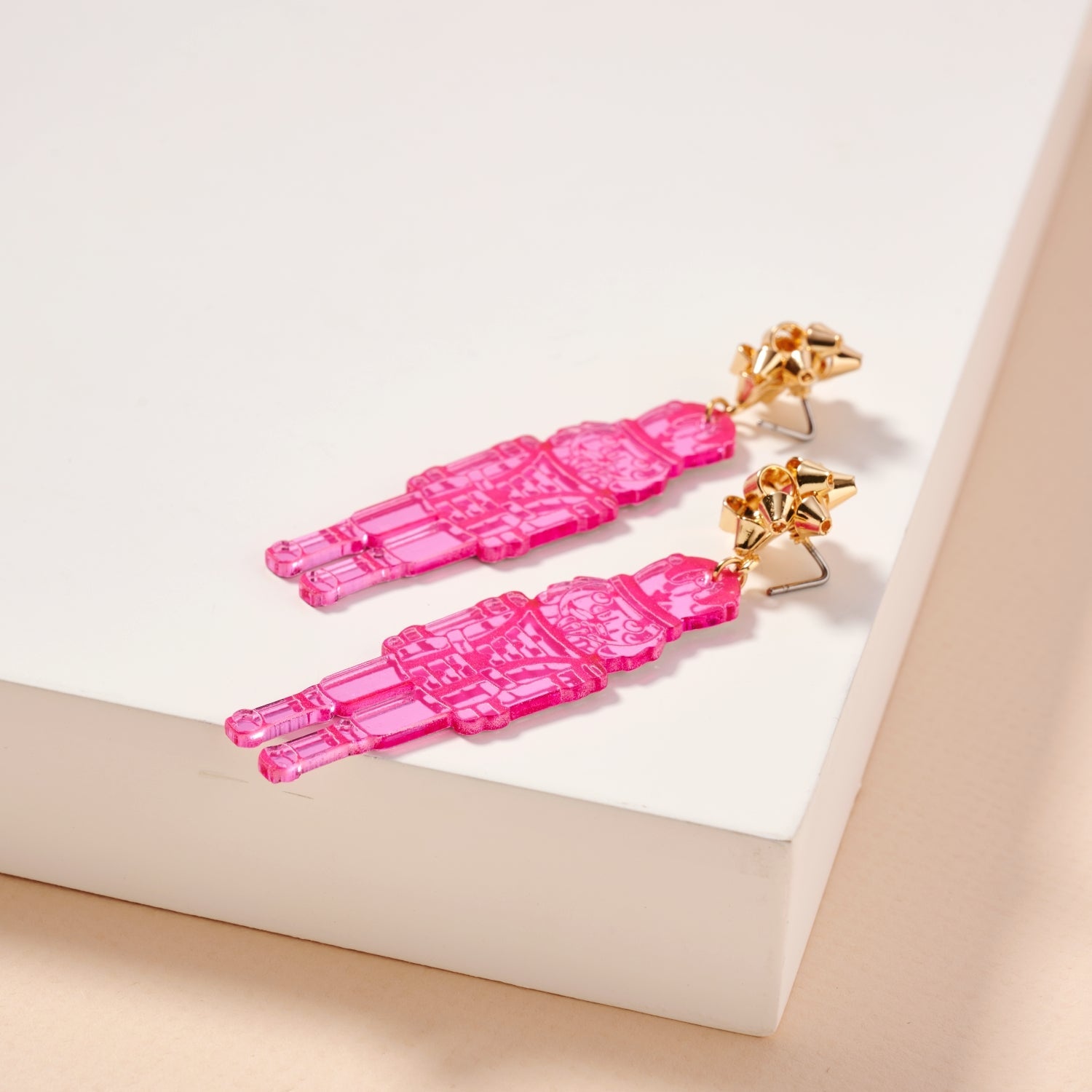 Regal Nutcracker Holiday Drop Earrings