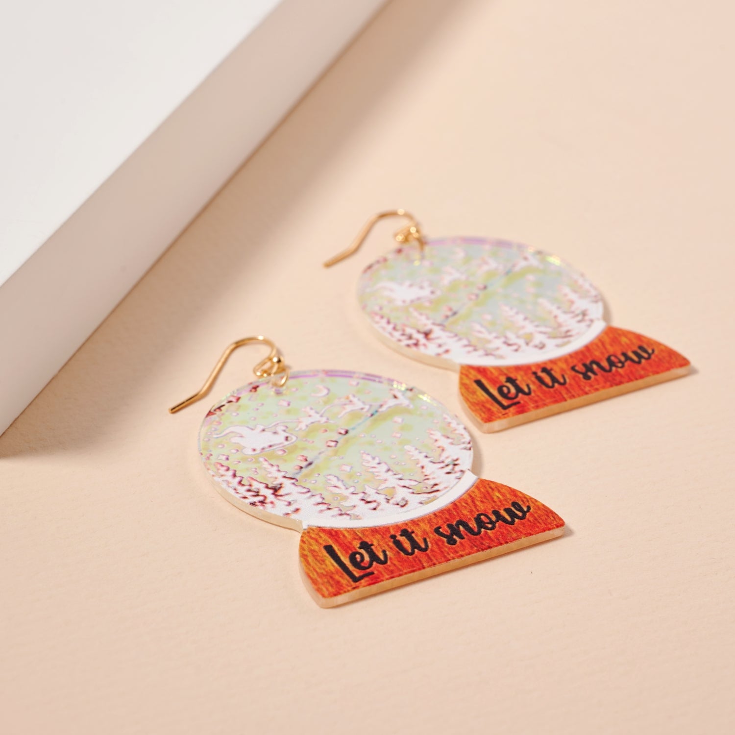 Elegant Snowball Holiday Drop Earrings