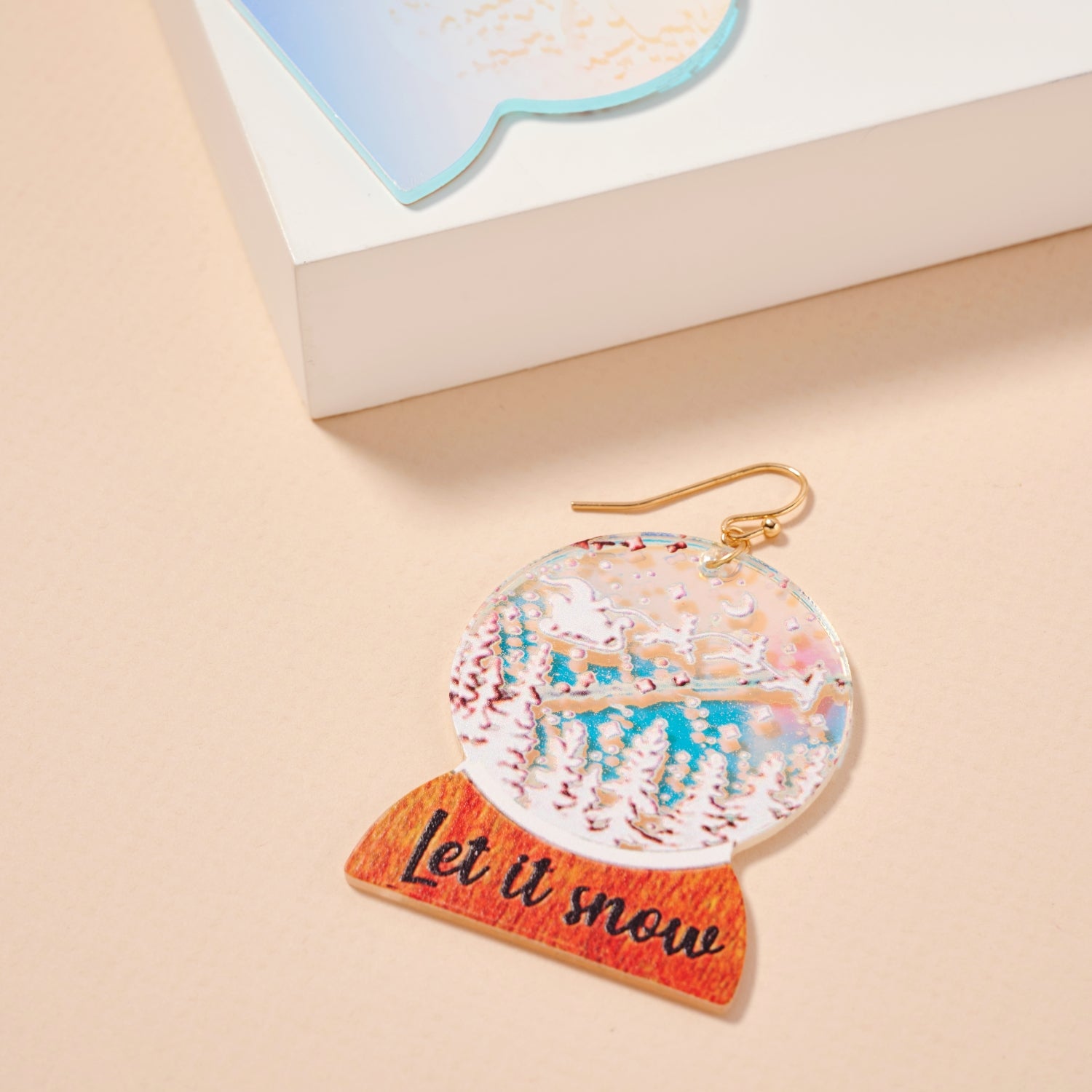 Elegant Snowball Holiday Drop Earrings