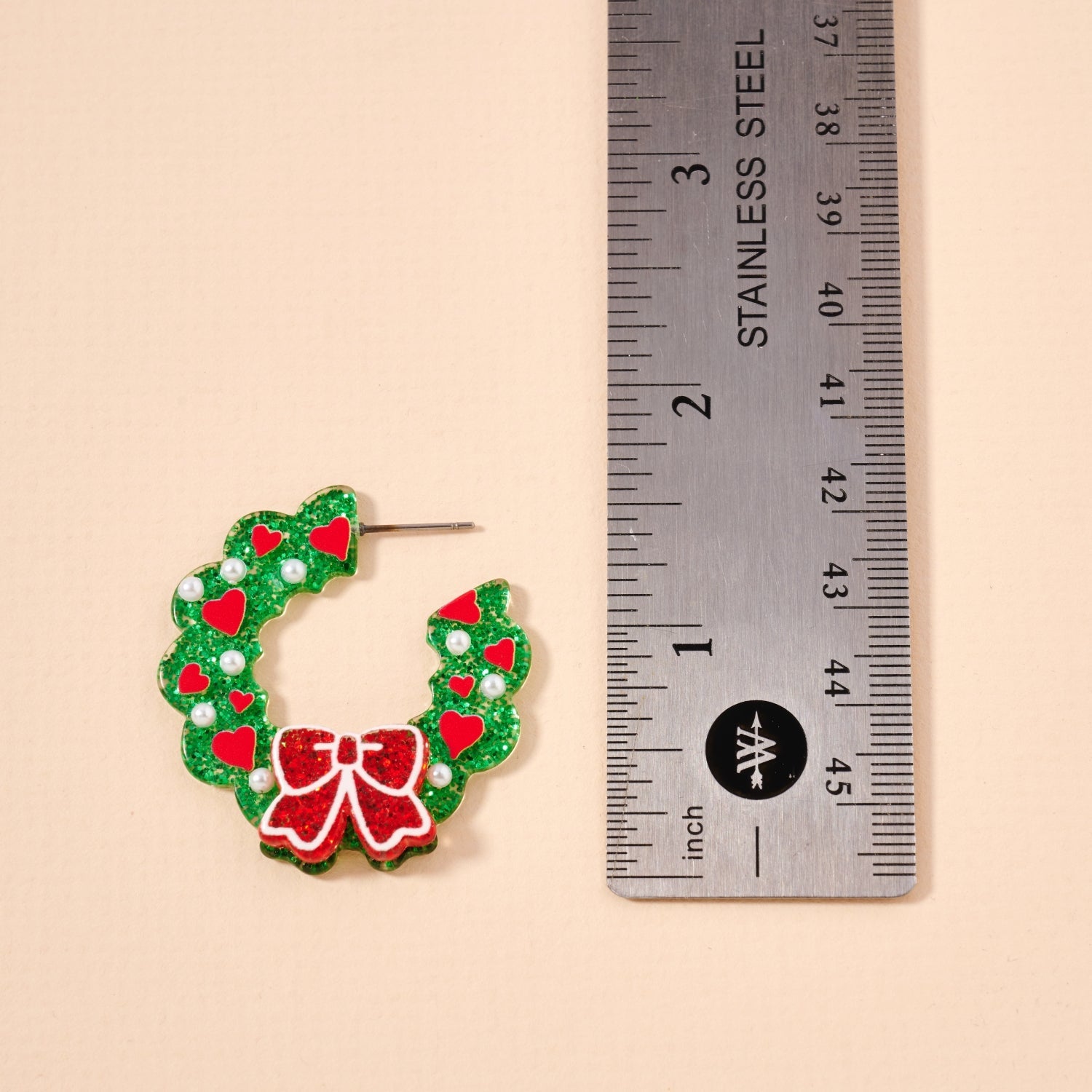 Festive Ornament Holiday Hoop Earrings