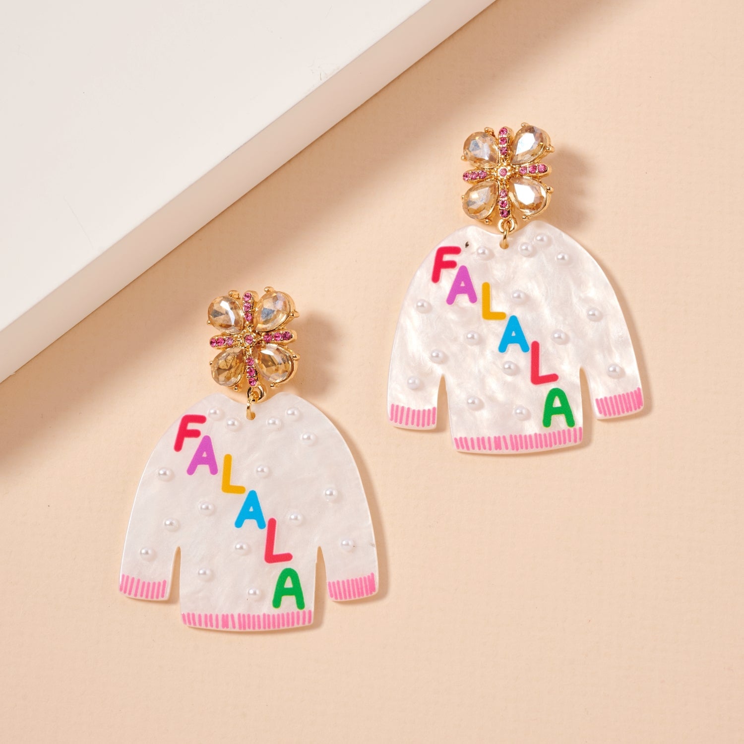 Whimsical Ugly Sweater Holiday Drop Earrings