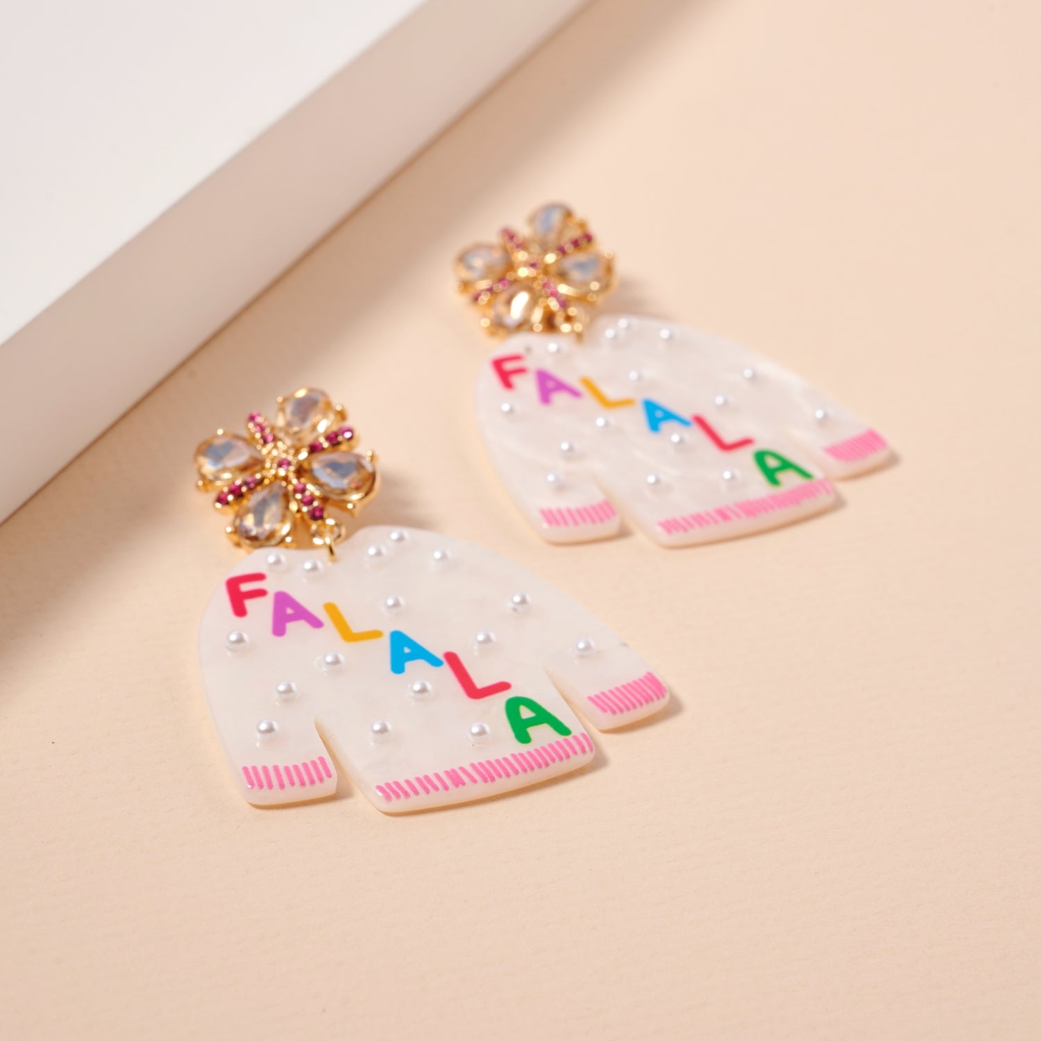 Whimsical Ugly Sweater Holiday Drop Earrings
