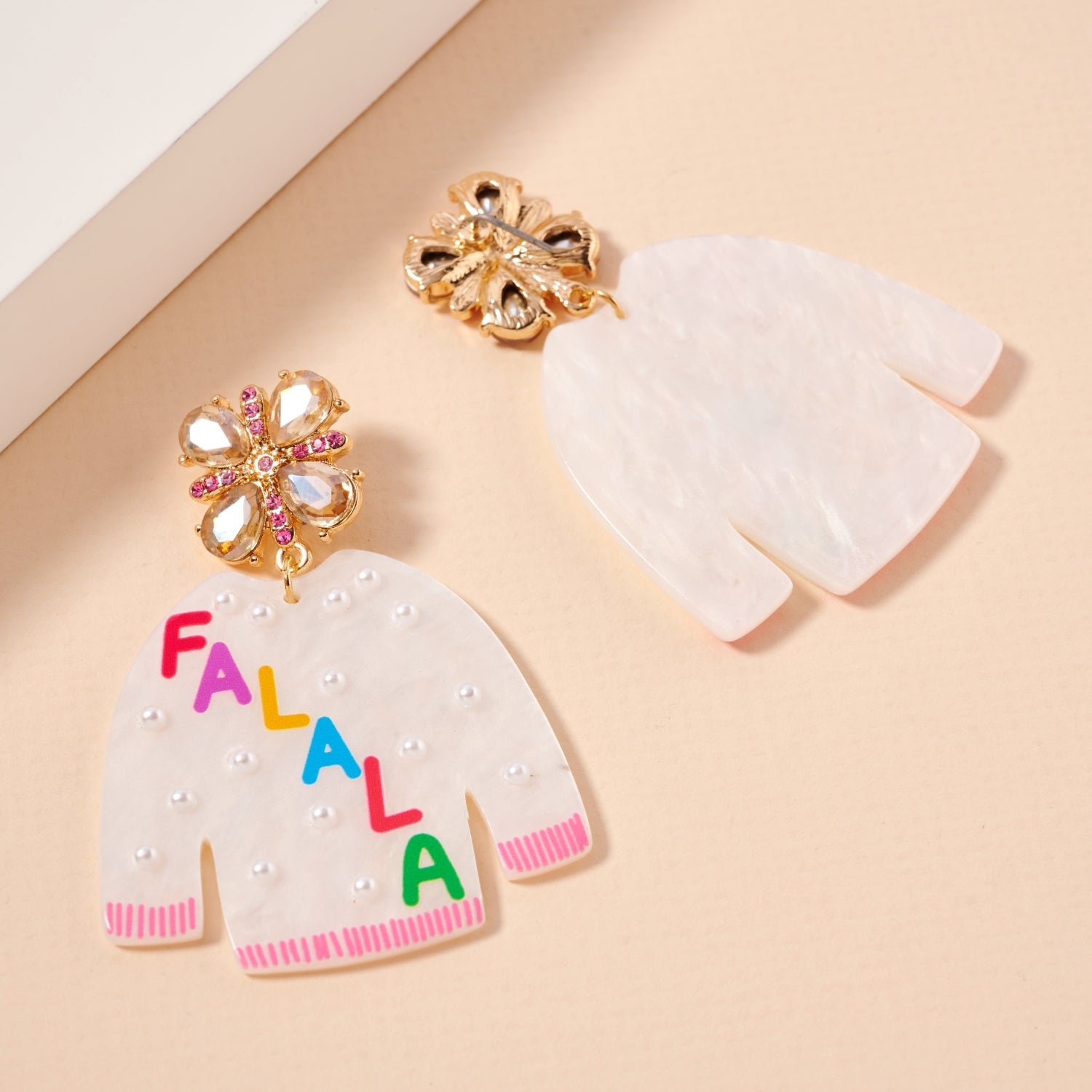 Whimsical Ugly Sweater Holiday Drop Earrings