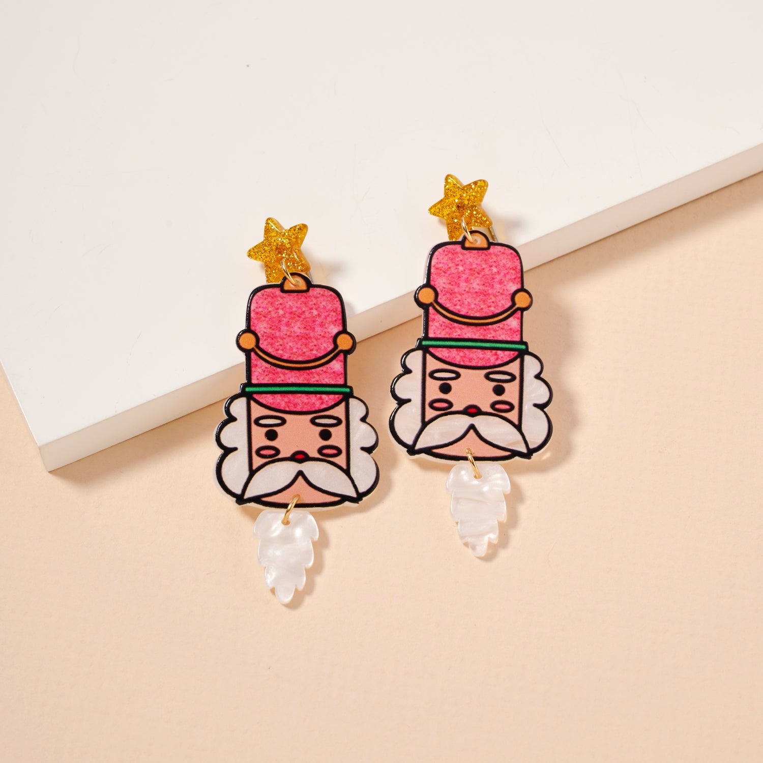 Festive Nutcracker Drop Earrings – Holiday Elegance