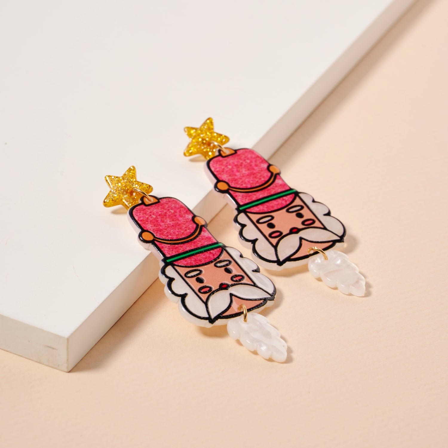 Festive Nutcracker Drop Earrings – Holiday Elegance