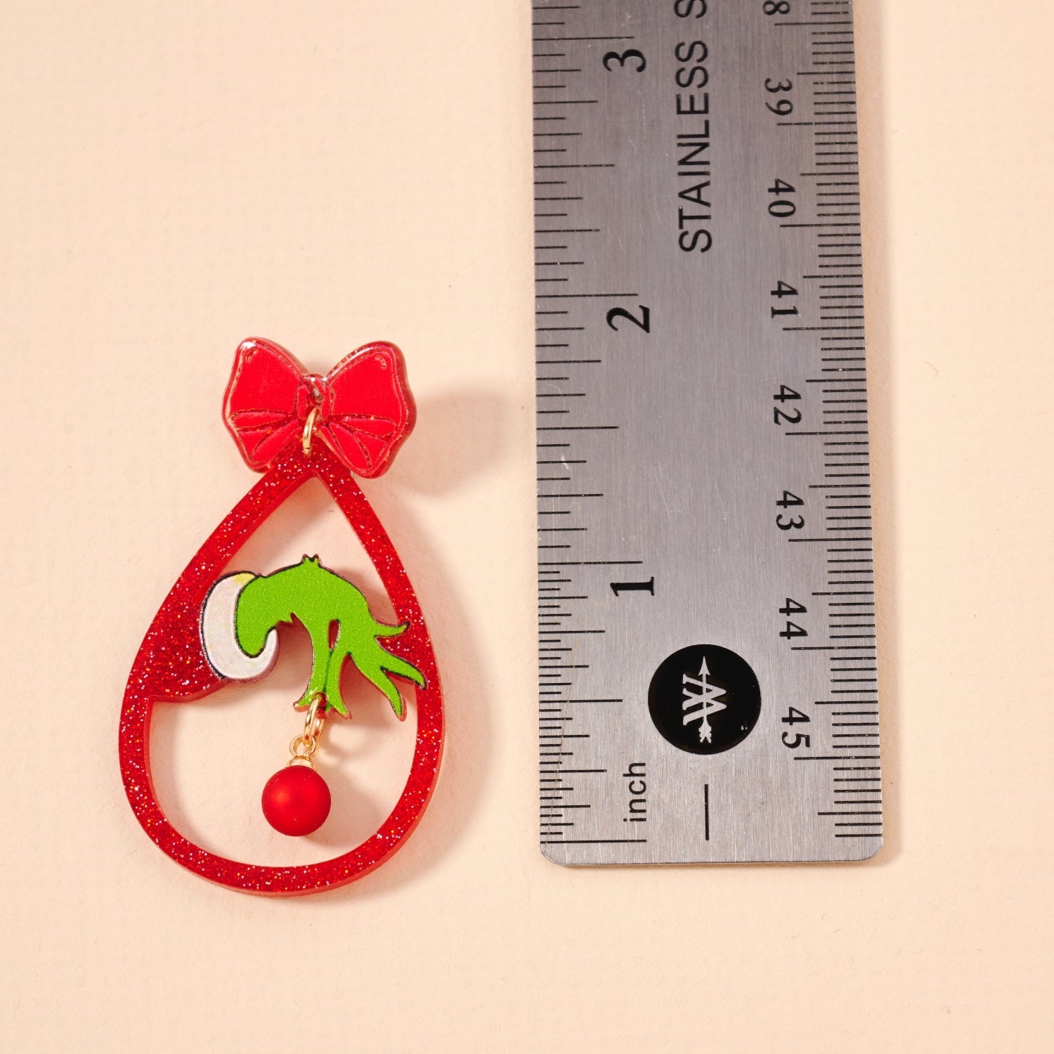 Elegant Green Monster Hand Earrings – Festive Holiday Statement