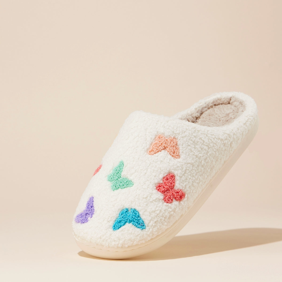 Multi-Butterfly Fuzzy Home Slippers