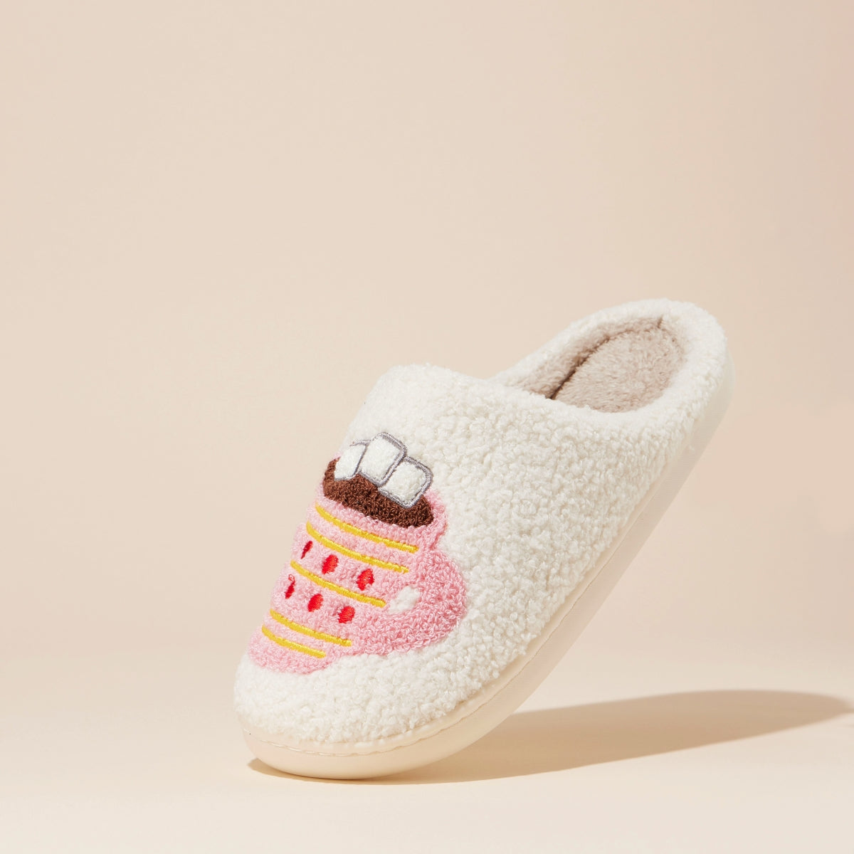 Gingerbread Man & Hot Chocolate Fuzzy Slippers