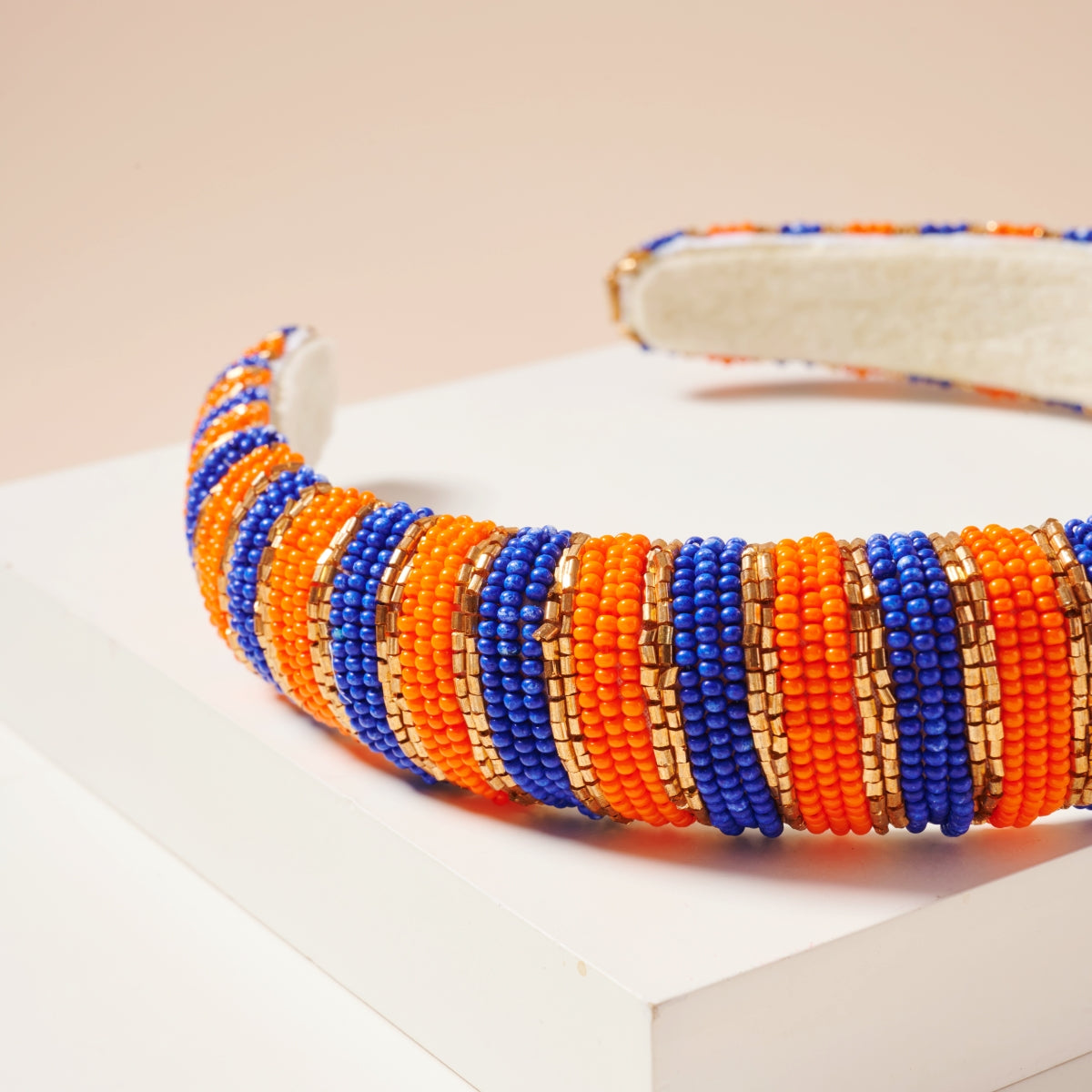 Color Block Seed Bead Headband