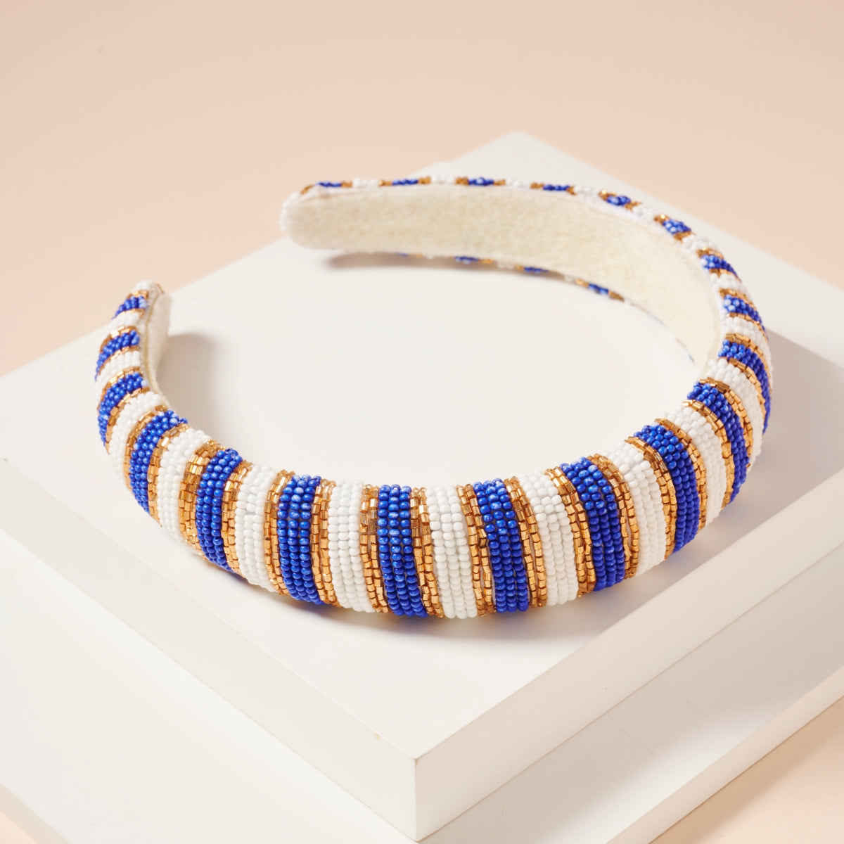 Color Block Seed Bead Headband