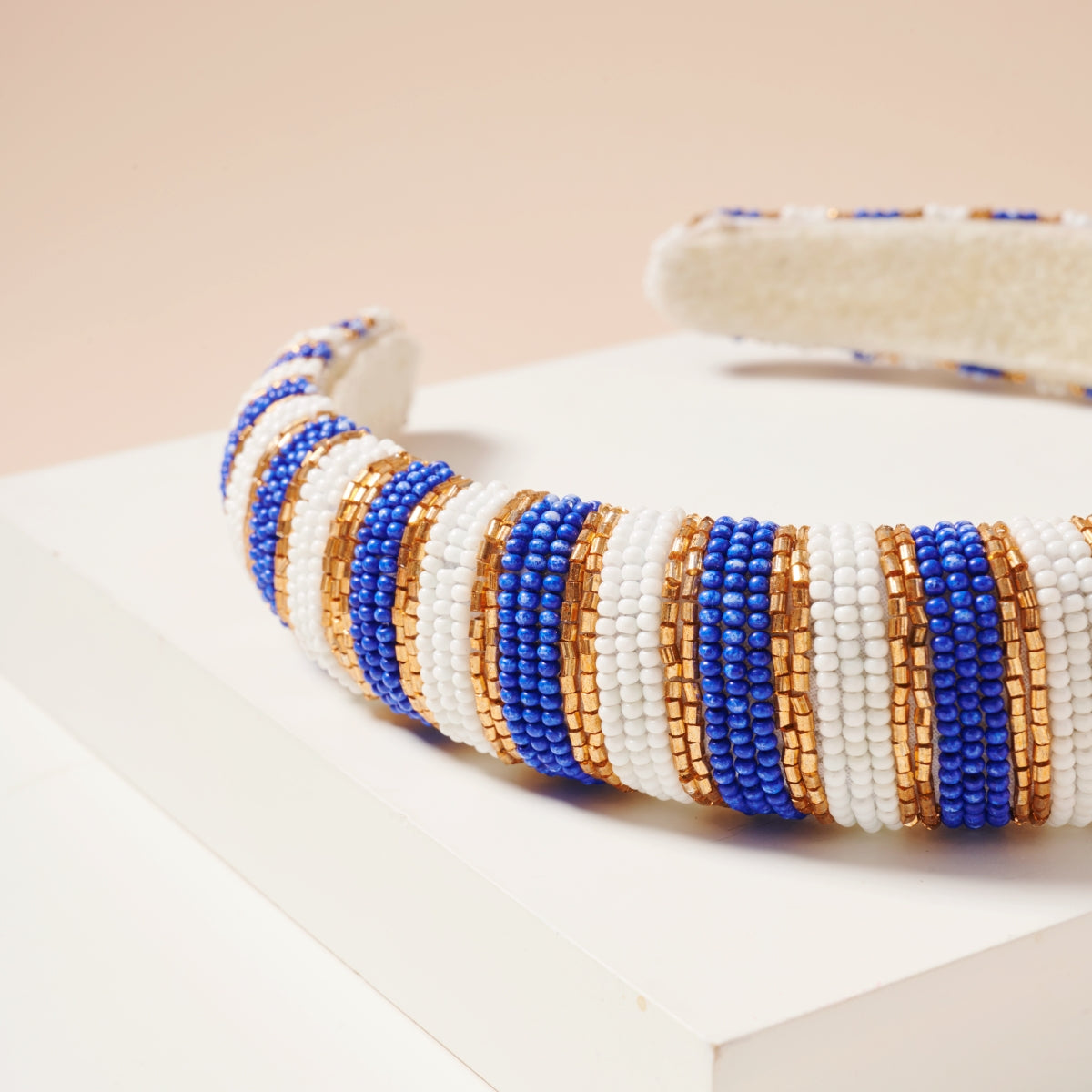 Color Block Seed Bead Headband