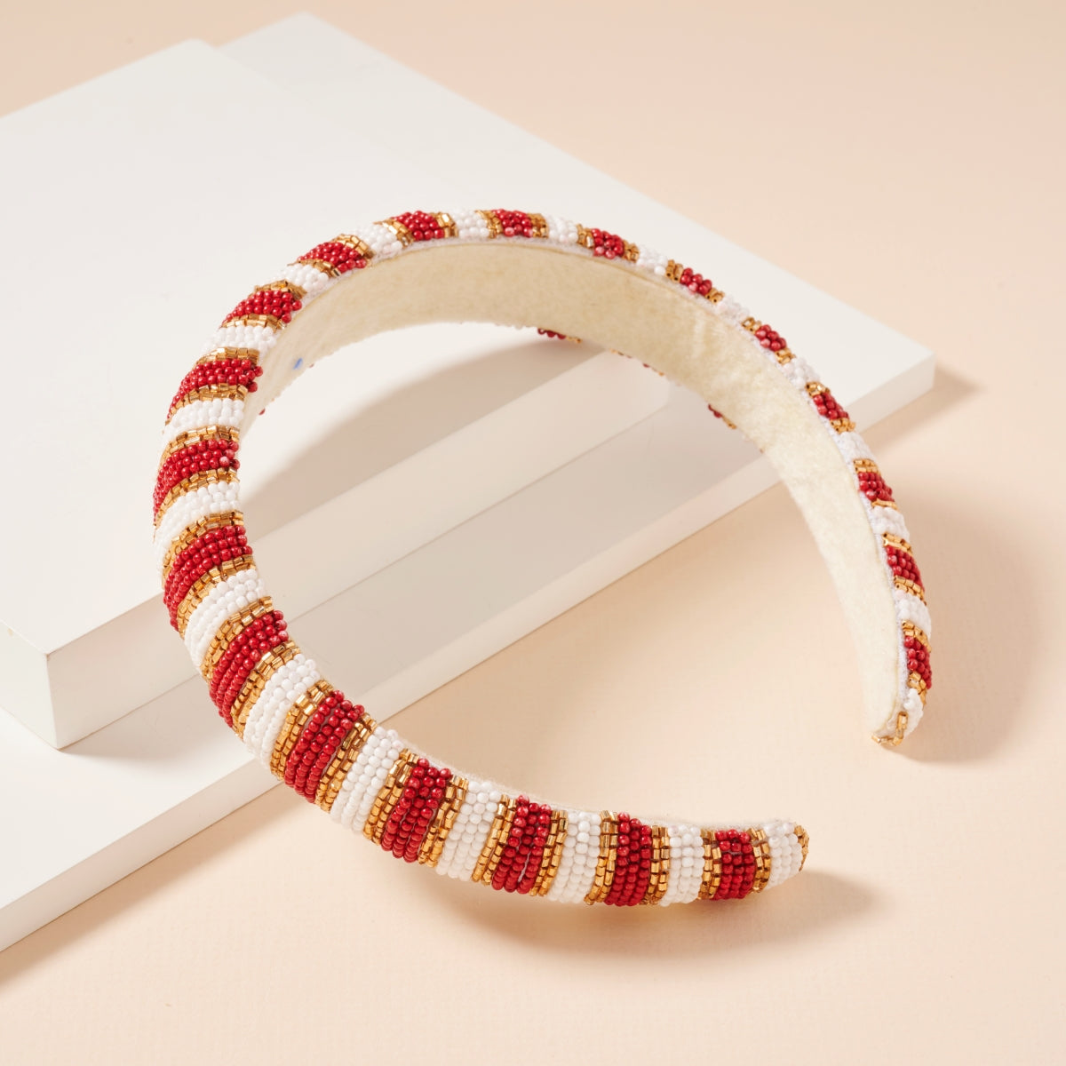 Color Block Seed Bead Headband