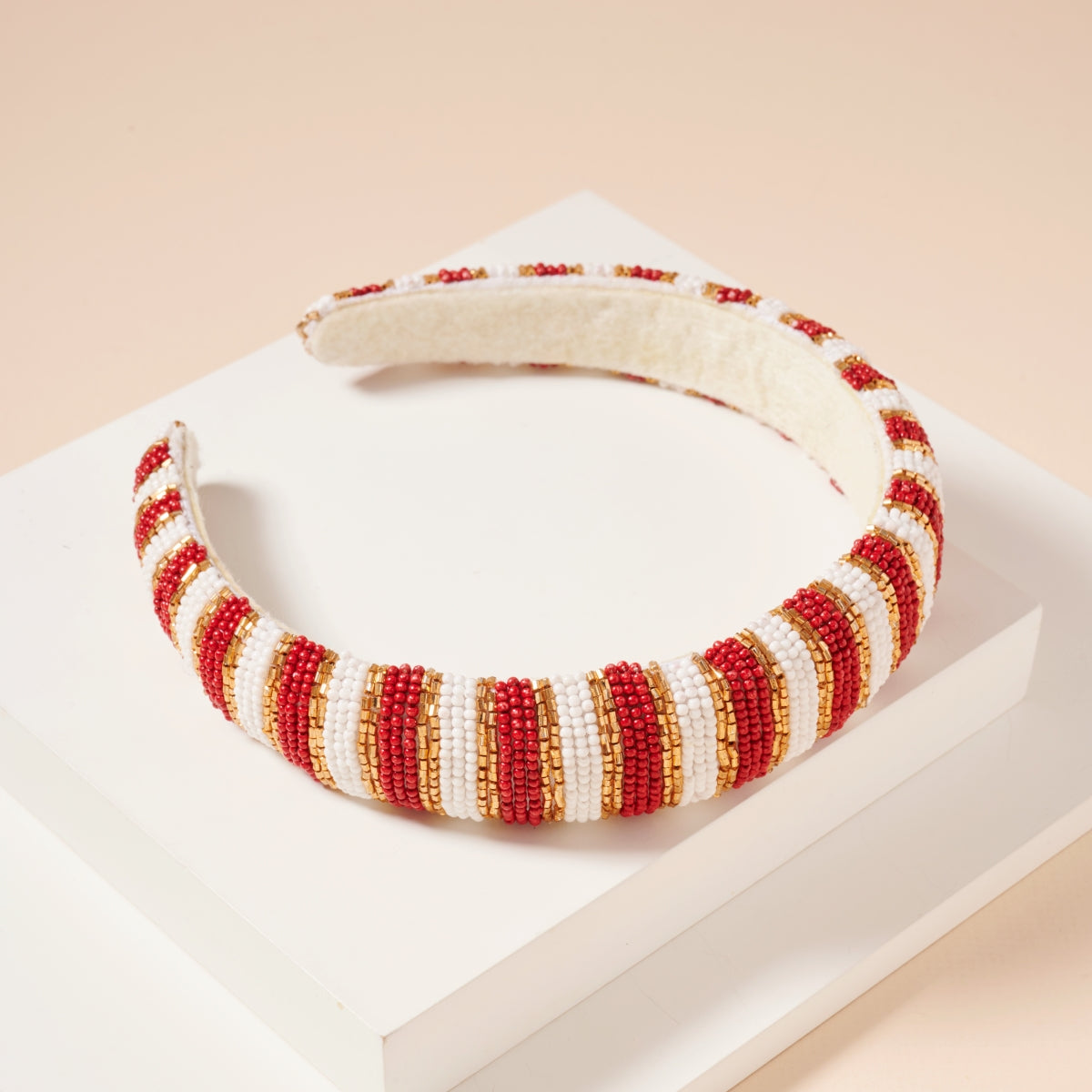 Color Block Seed Bead Headband