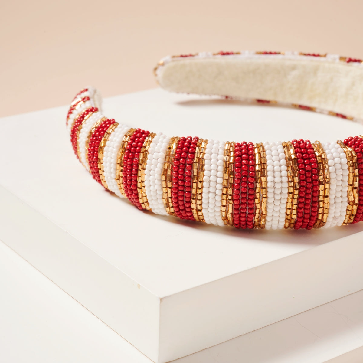 Color Block Seed Bead Headband