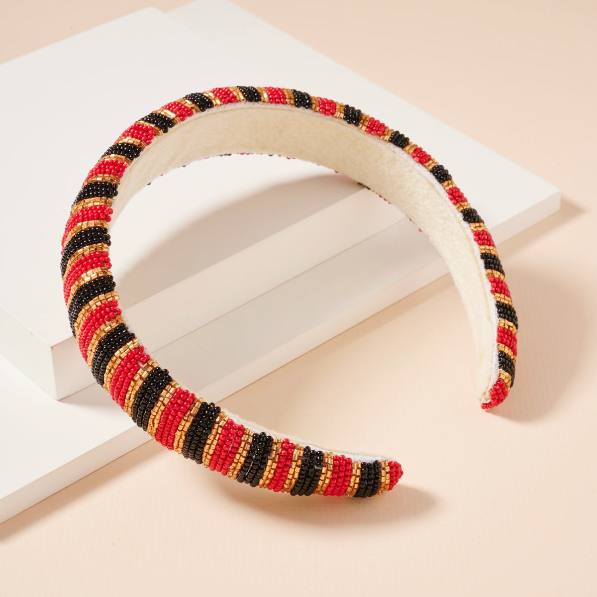 Color Block Seed Bead Headband