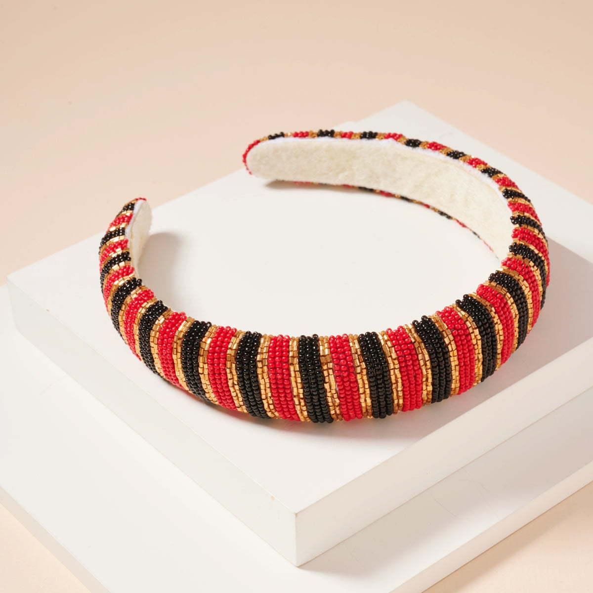 Color Block Seed Bead Headband