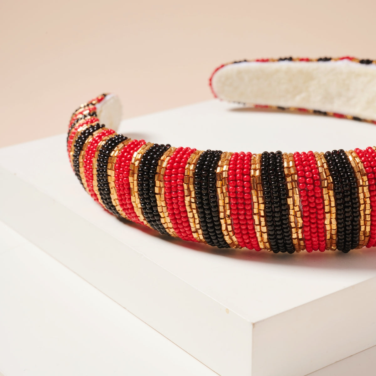 Color Block Seed Bead Headband