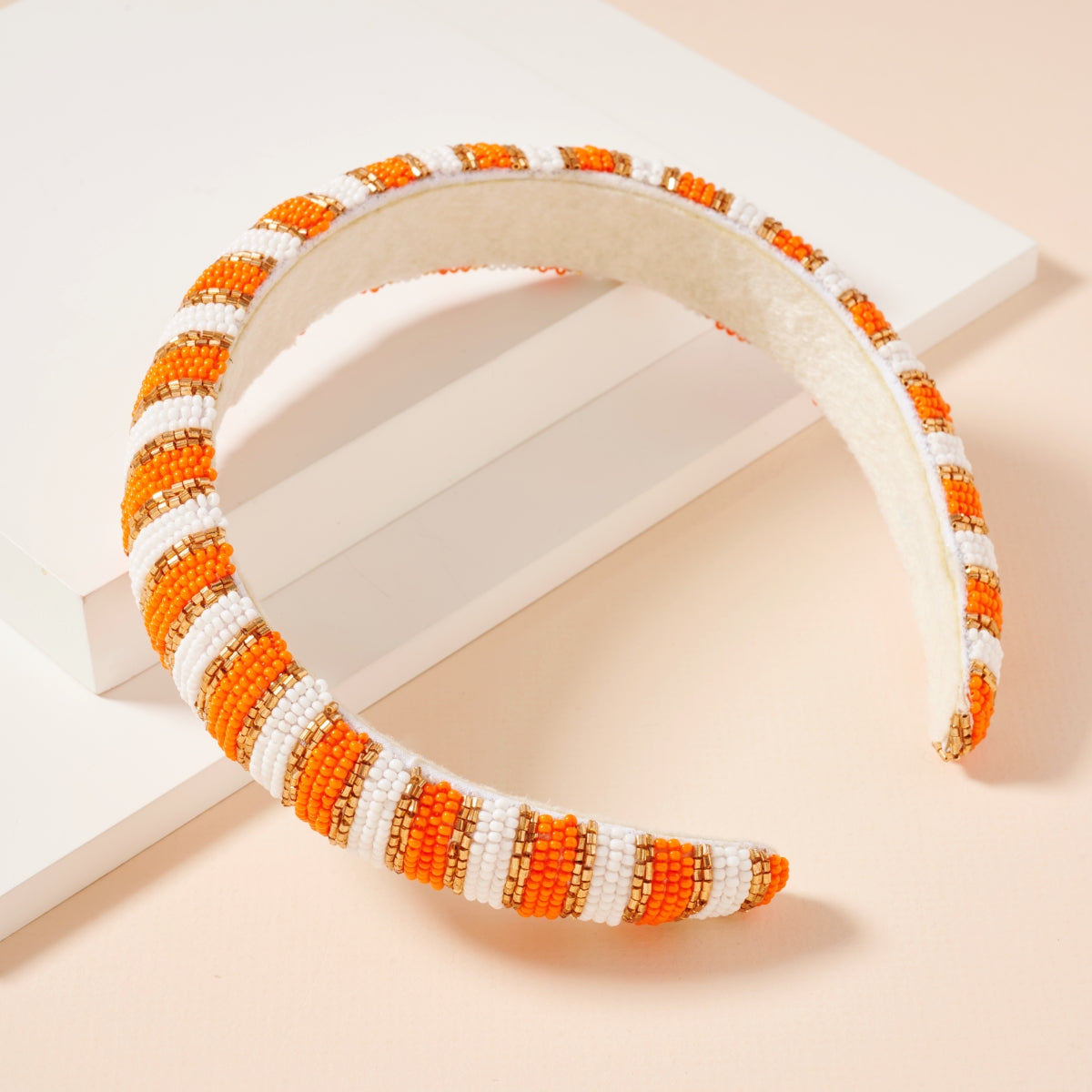 Color Block Seed Bead Headband