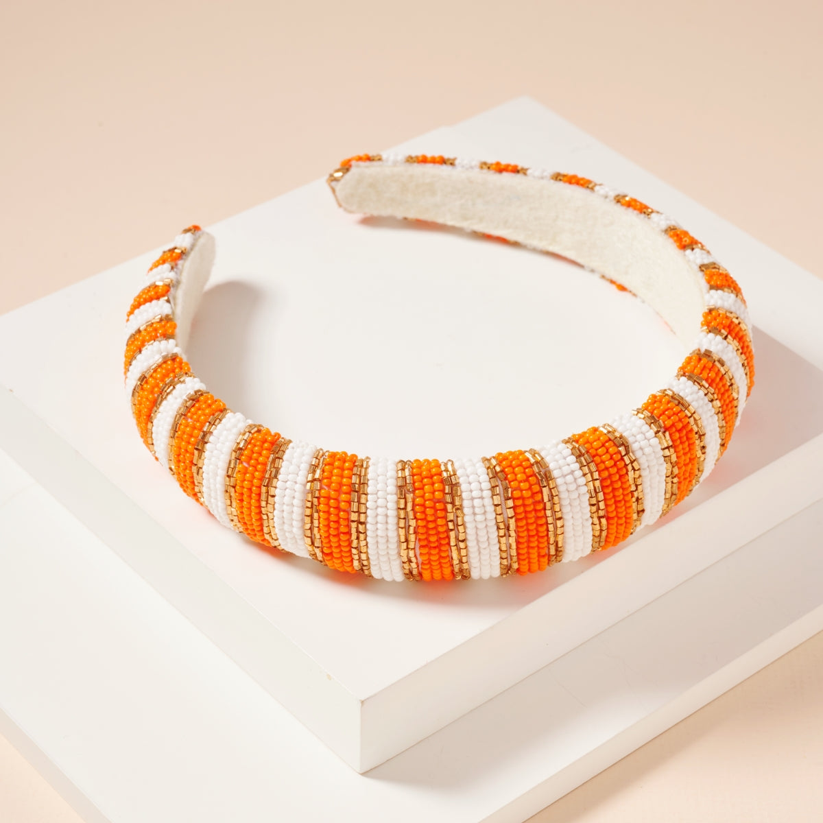 Color Block Seed Bead Headband