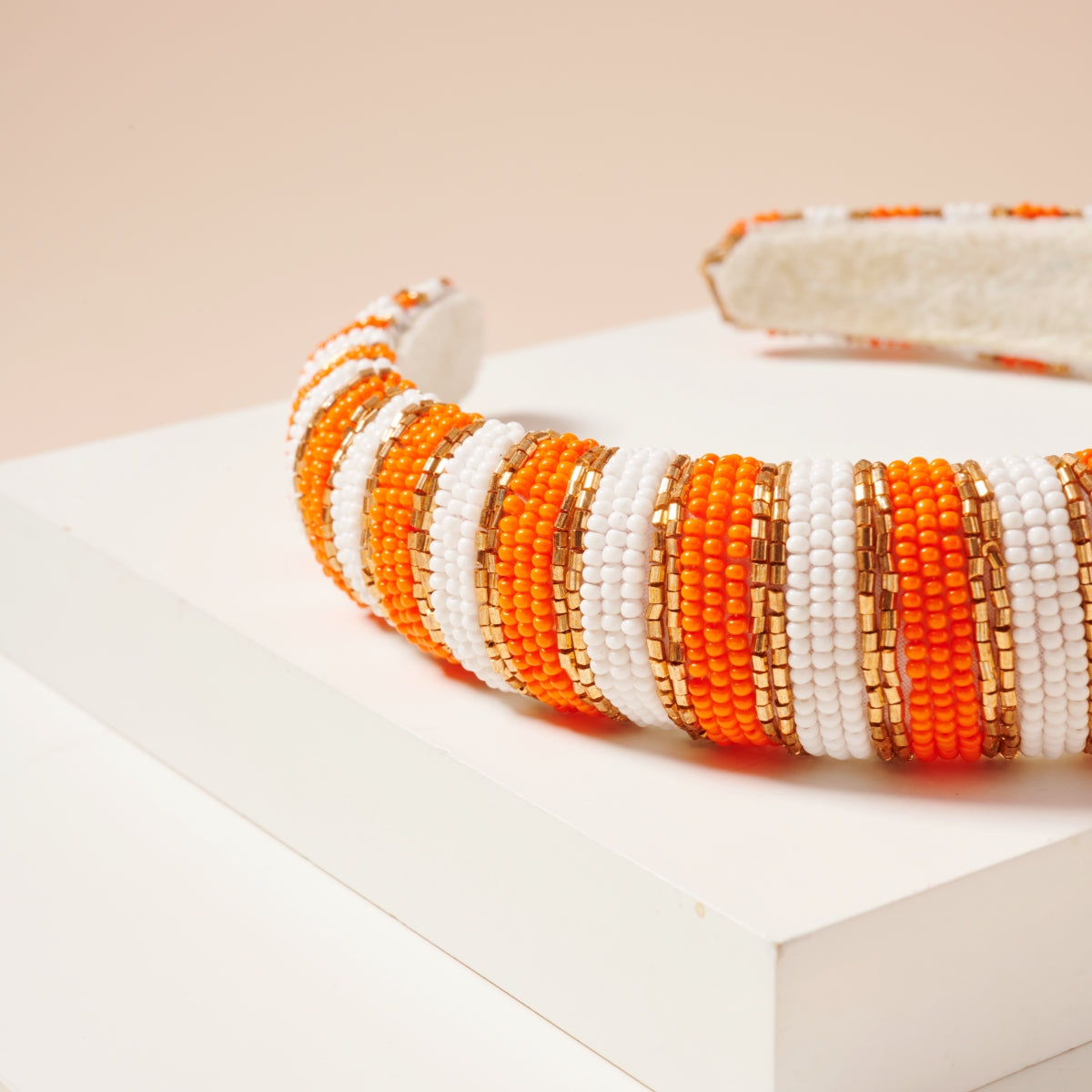 Color Block Seed Bead Headband