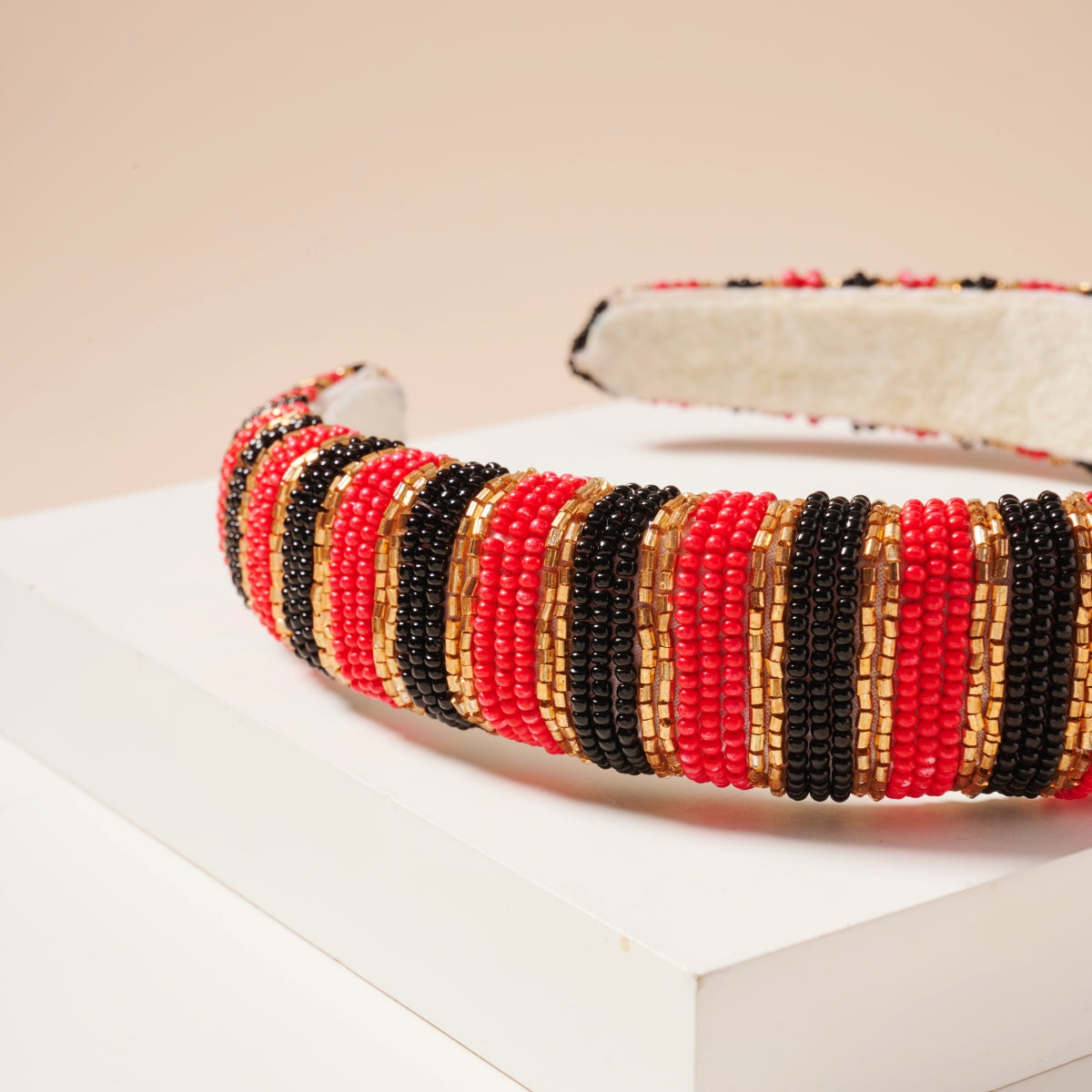 Color Block Seed Bead Headband