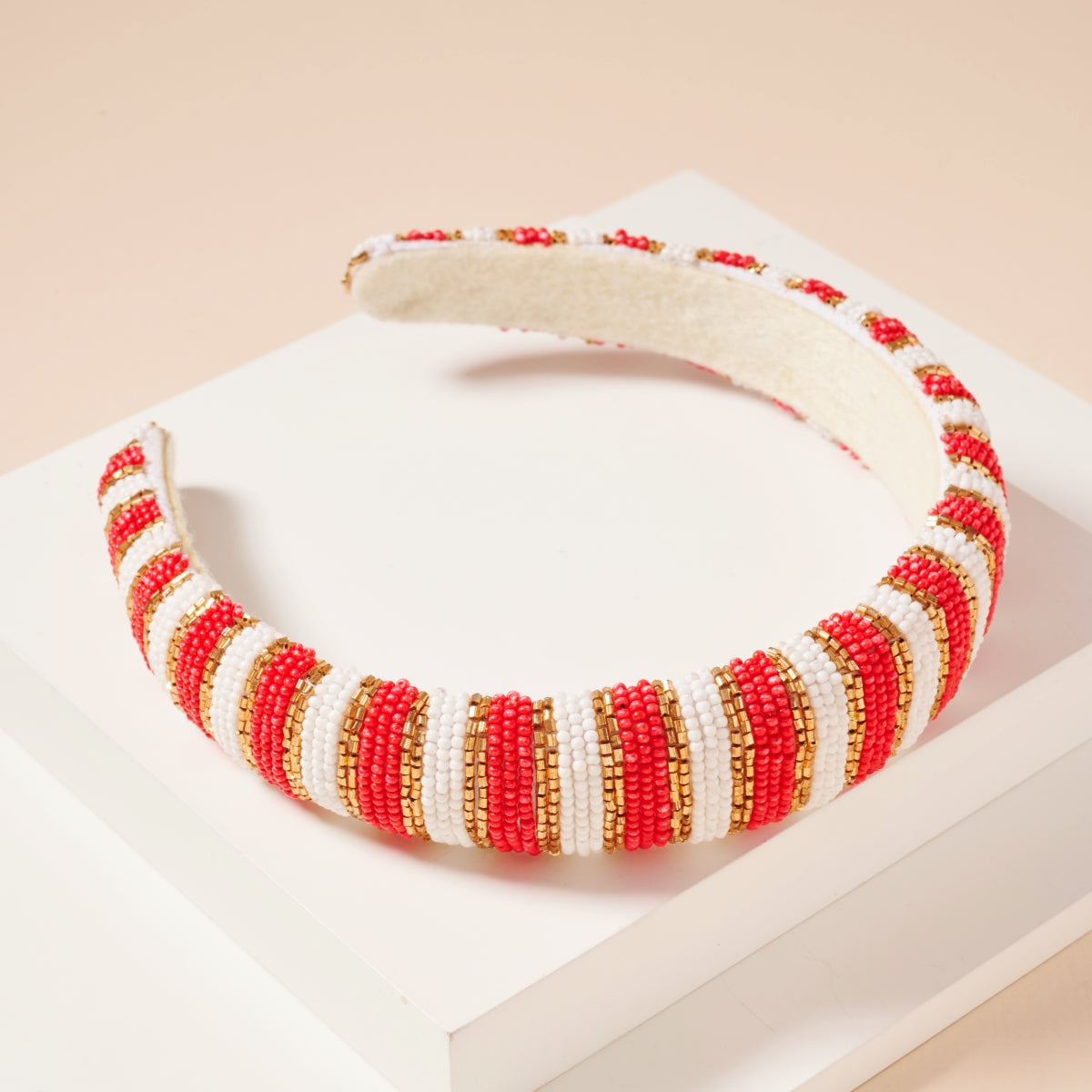 Color Block Seed Bead Headband