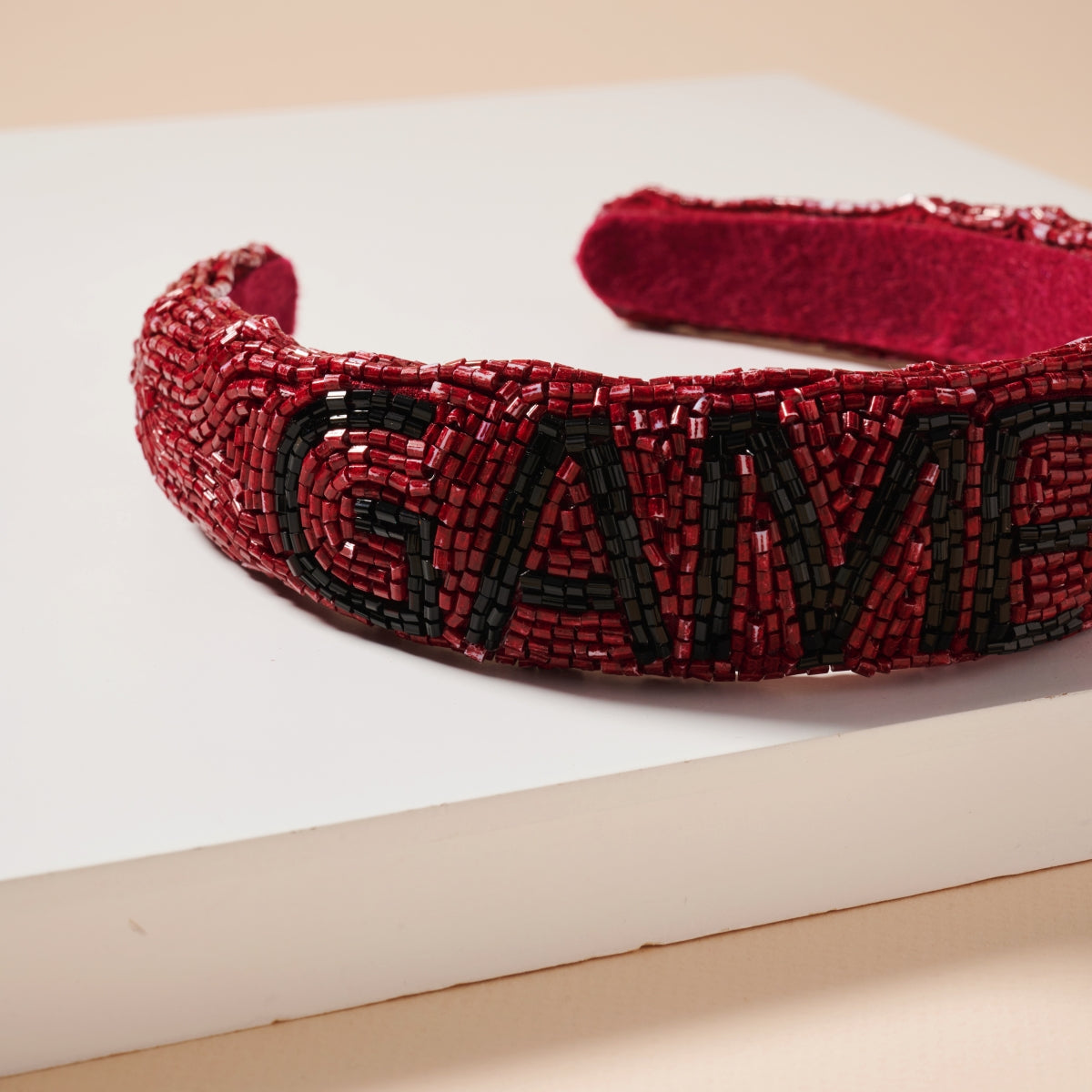 Elegant Game Day Seed Beaded Headband