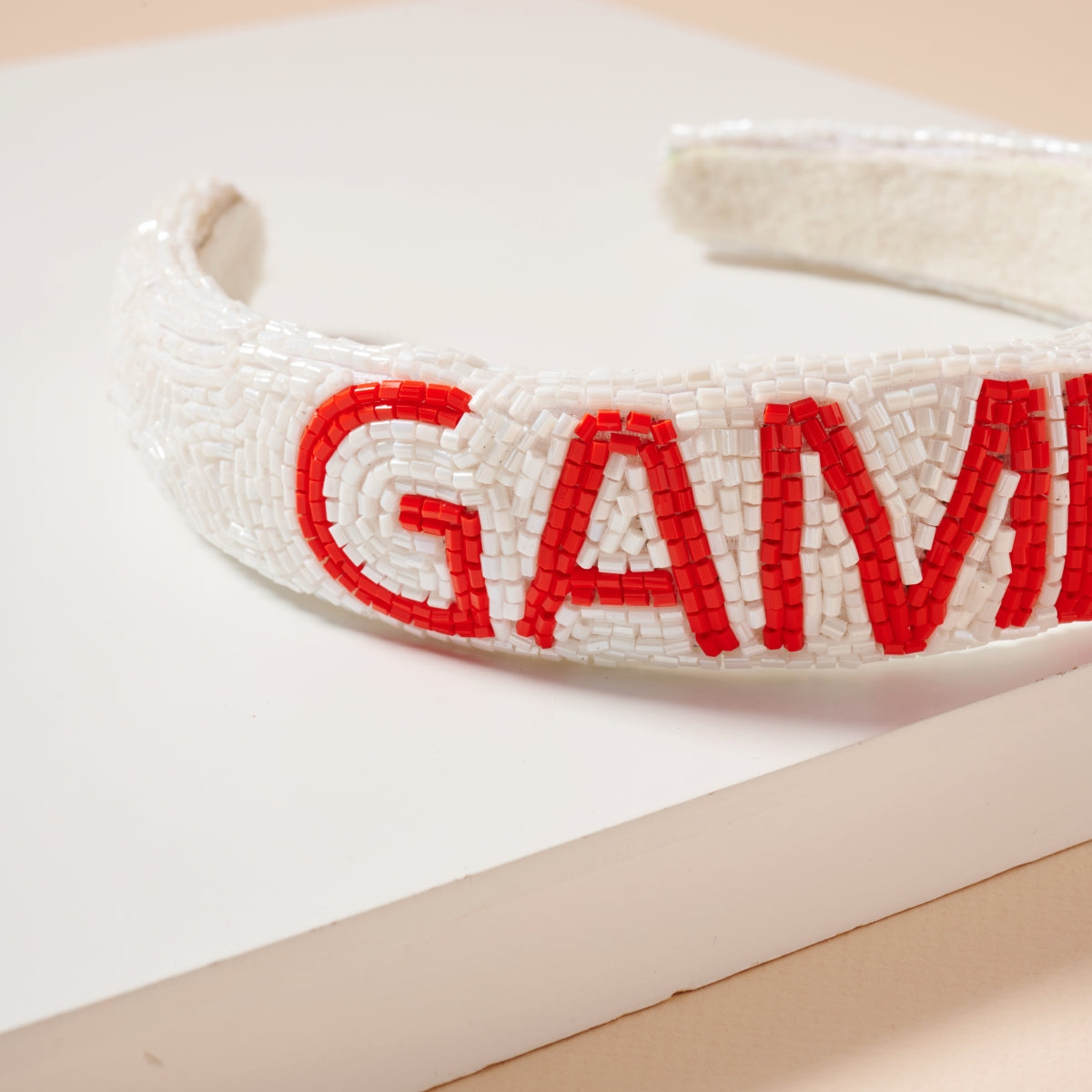 Elegant Game Day Seed Beaded Headband