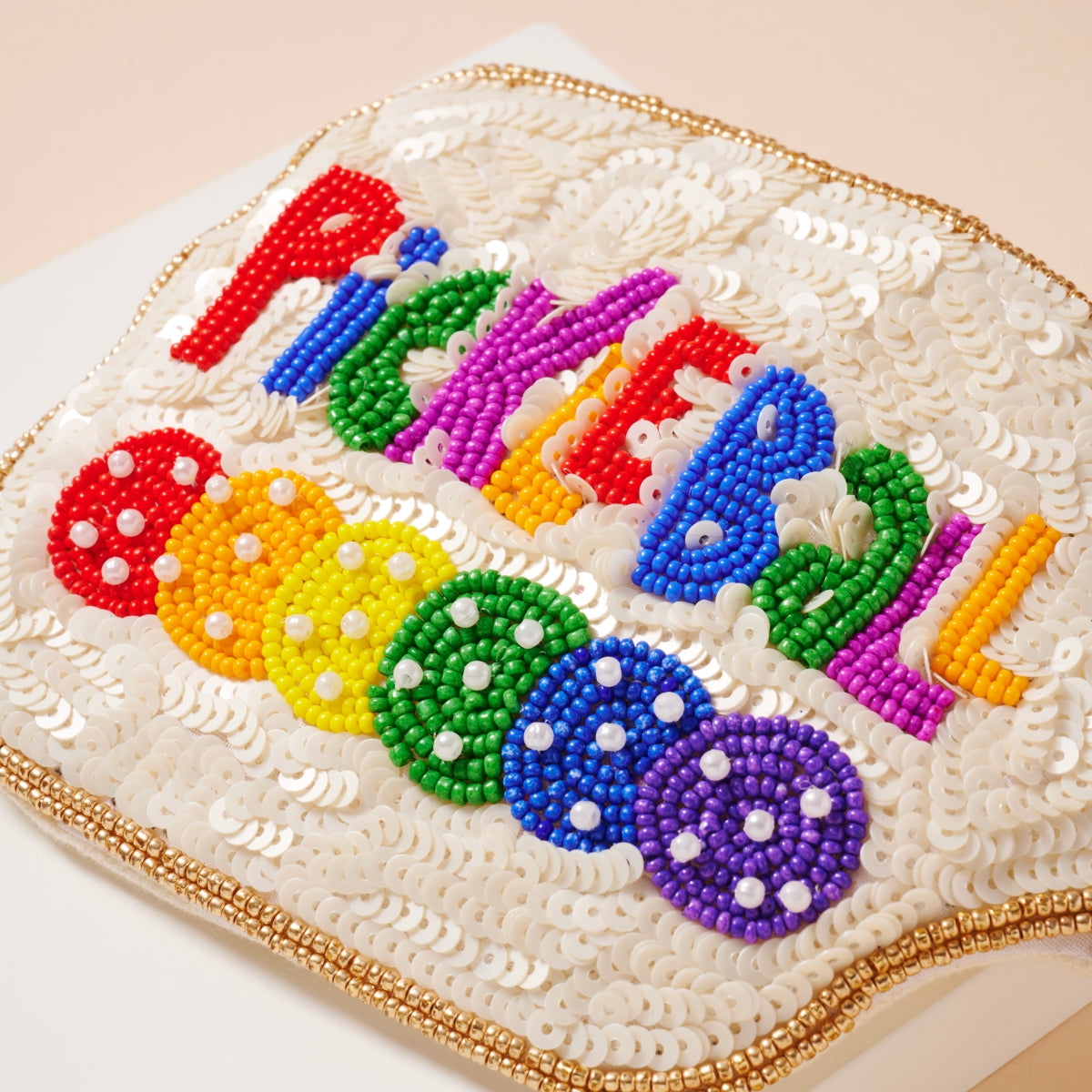 Trendy Pickleball Beaded Coin Pouch