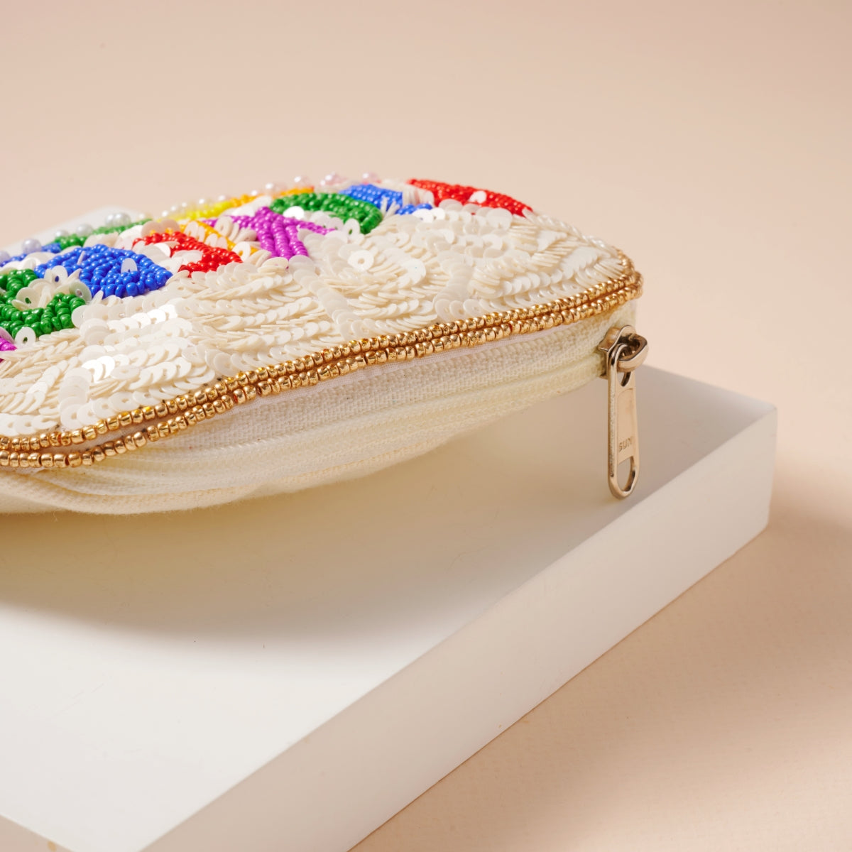 Trendy Pickleball Beaded Coin Pouch