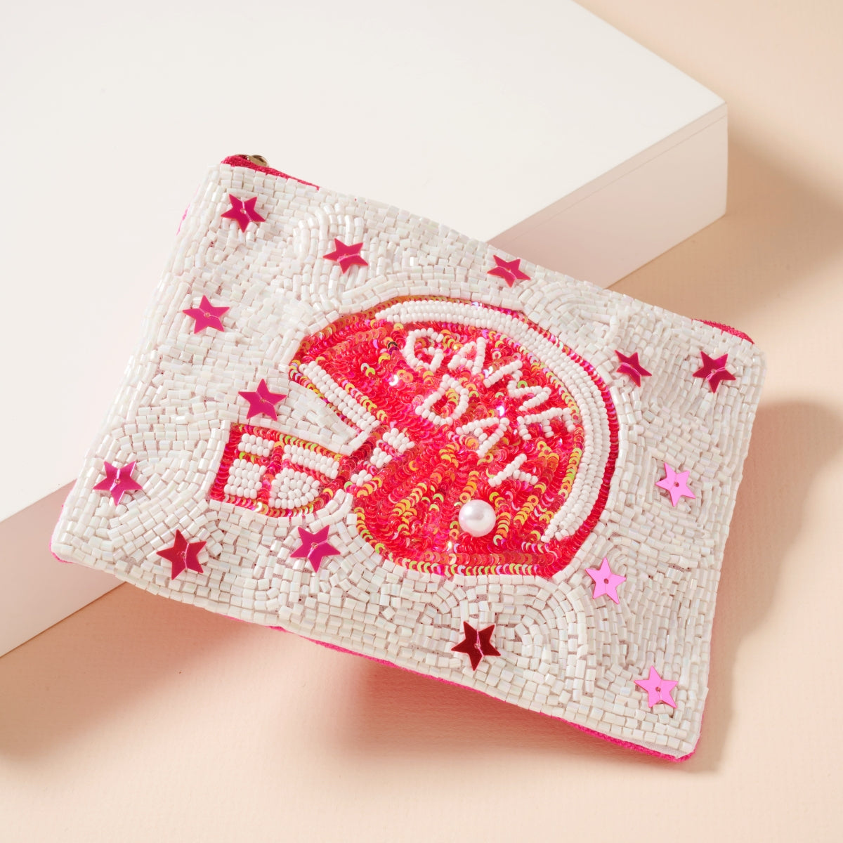 Sparkling Game Day Star | Beaded Coin Pouch