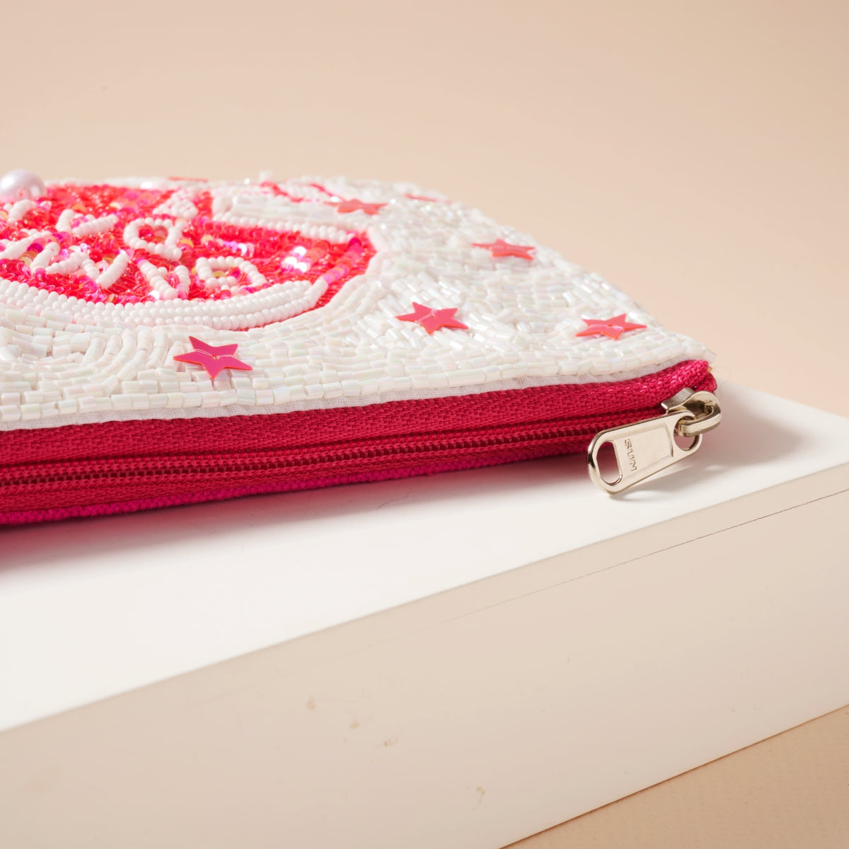 Sparkling Game Day Star | Beaded Coin Pouch