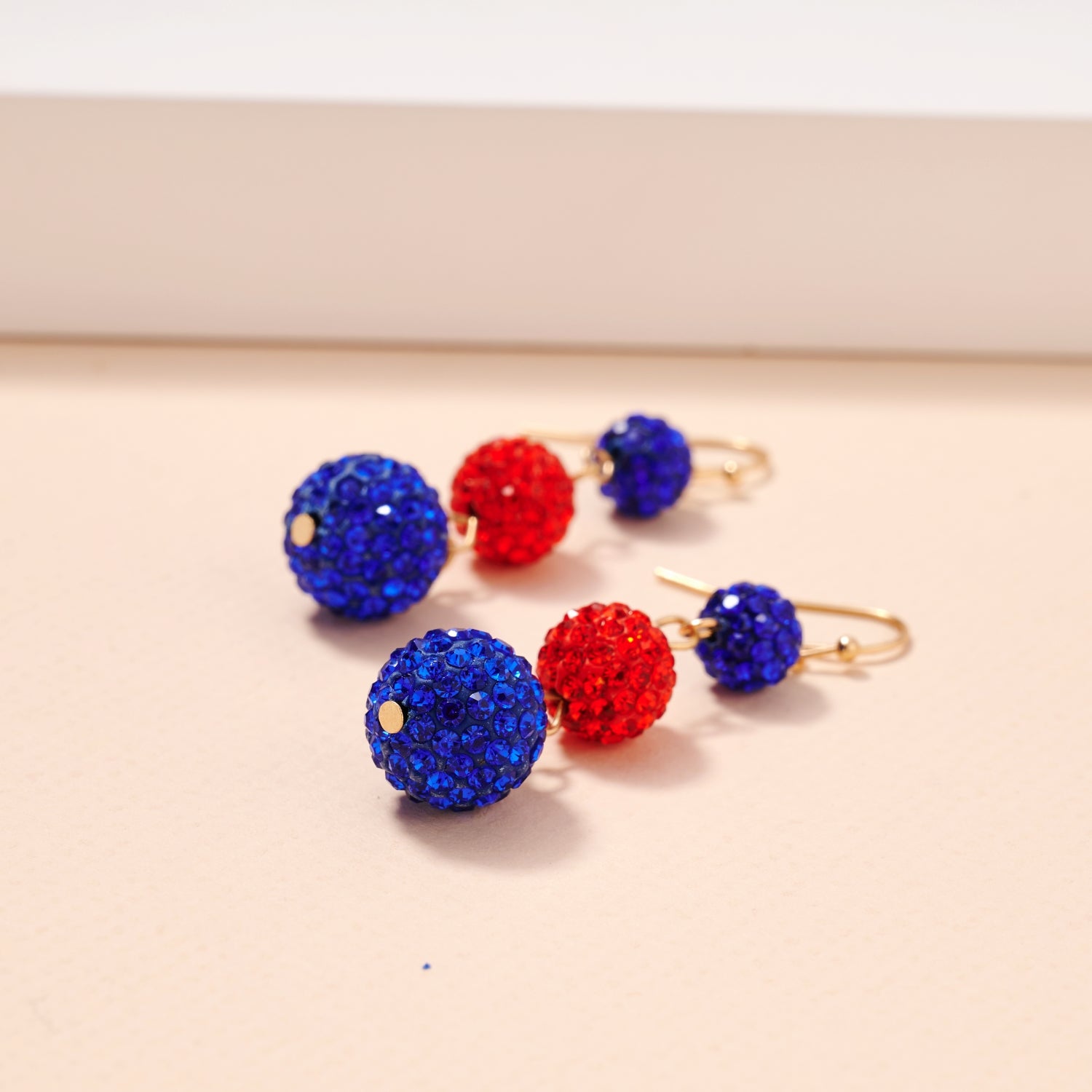 Game Day Rhinestone Ball Dangling Earrings