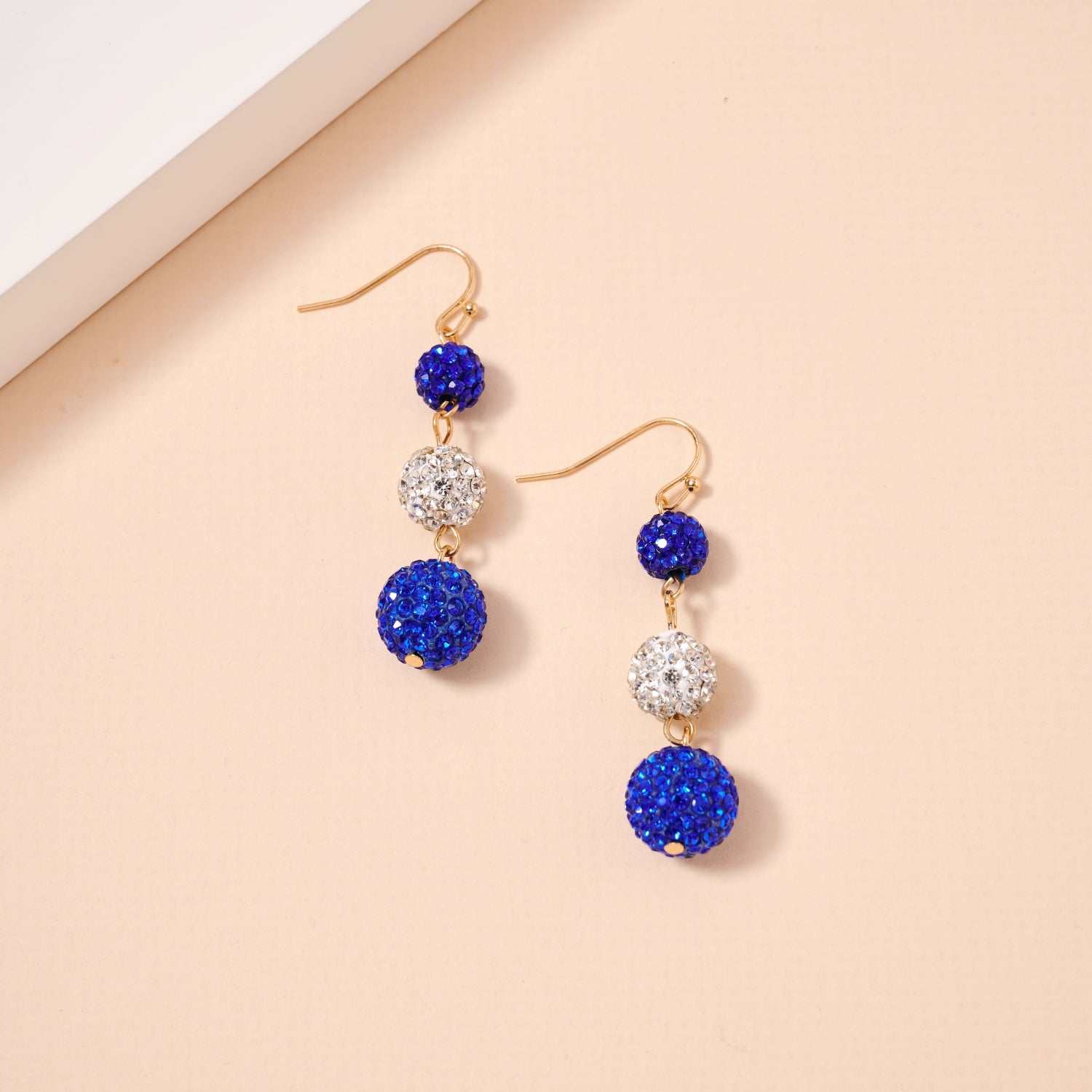 Game Day Rhinestone Ball Dangling Earrings