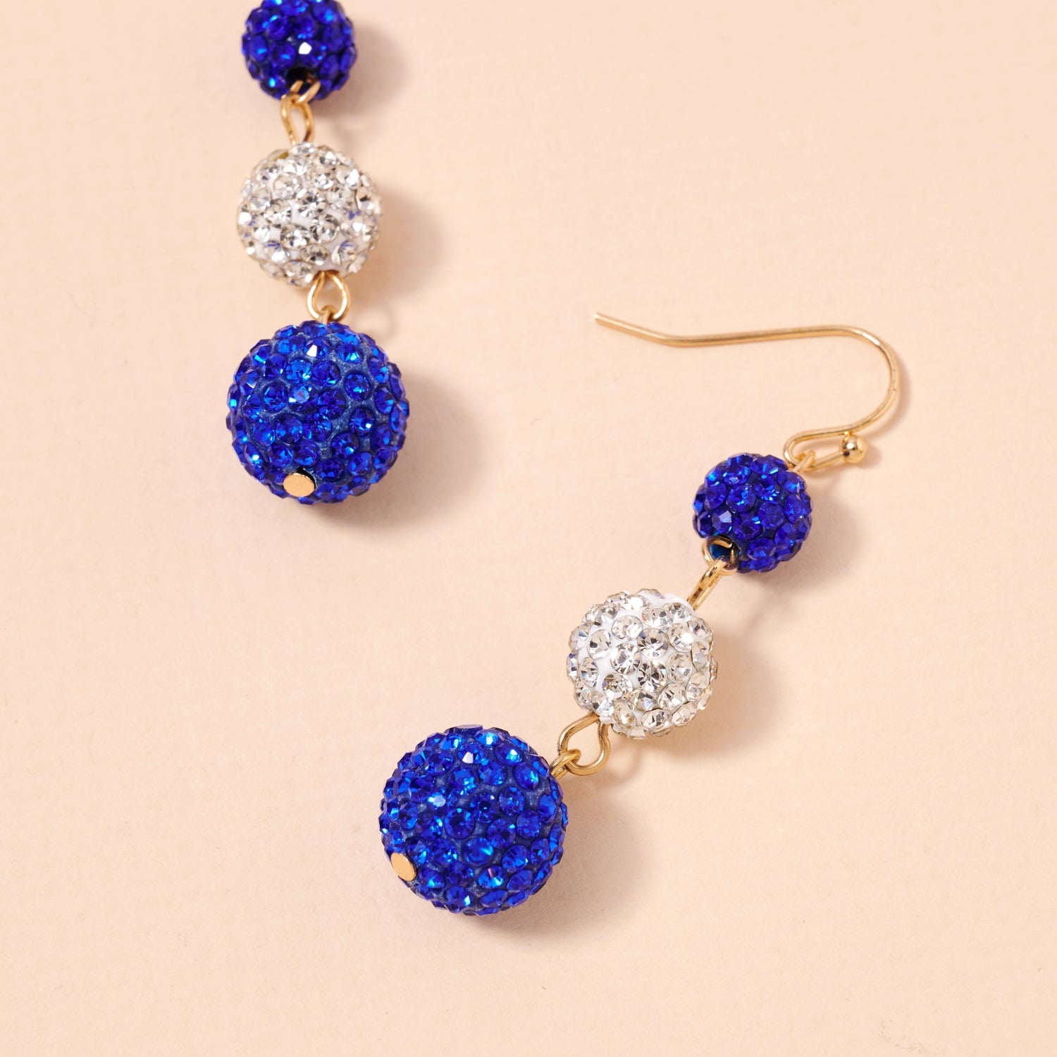 Game Day Rhinestone Ball Dangling Earrings