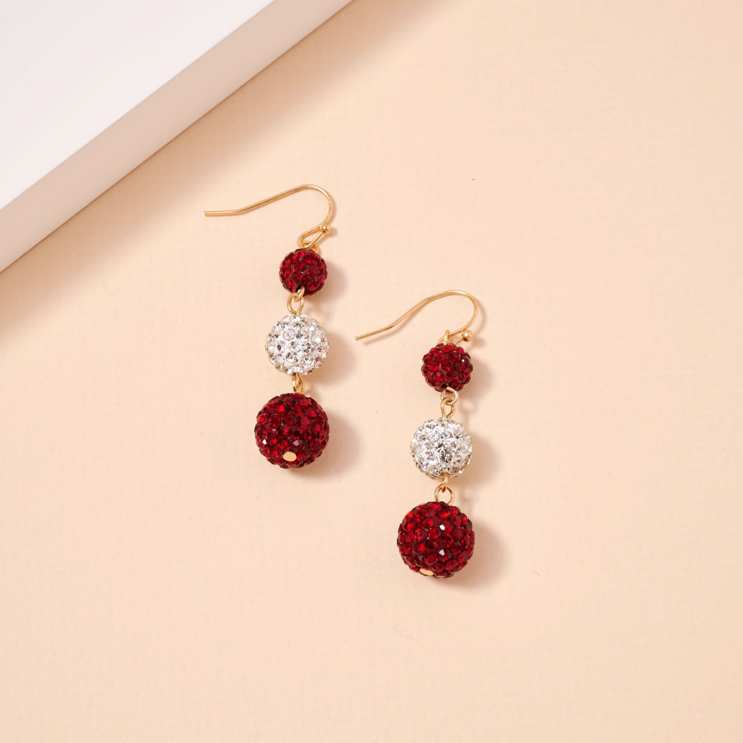 Game Day Rhinestone Ball Dangling Earrings