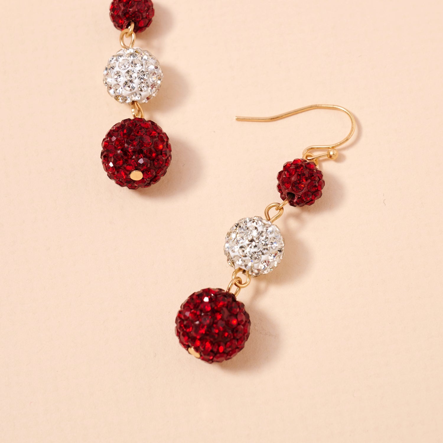 Game Day Rhinestone Ball Dangling Earrings