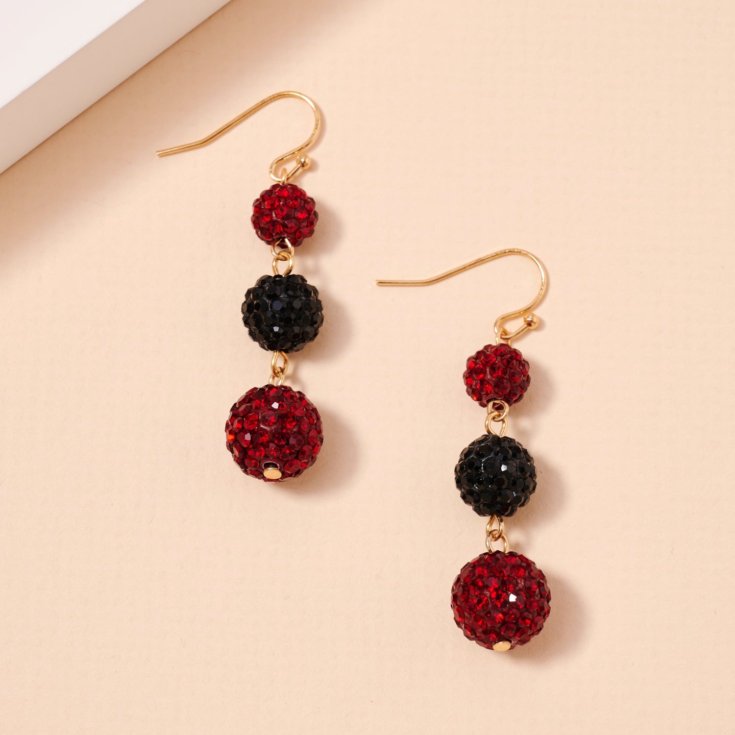 Game Day Rhinestone Ball Dangling Earrings