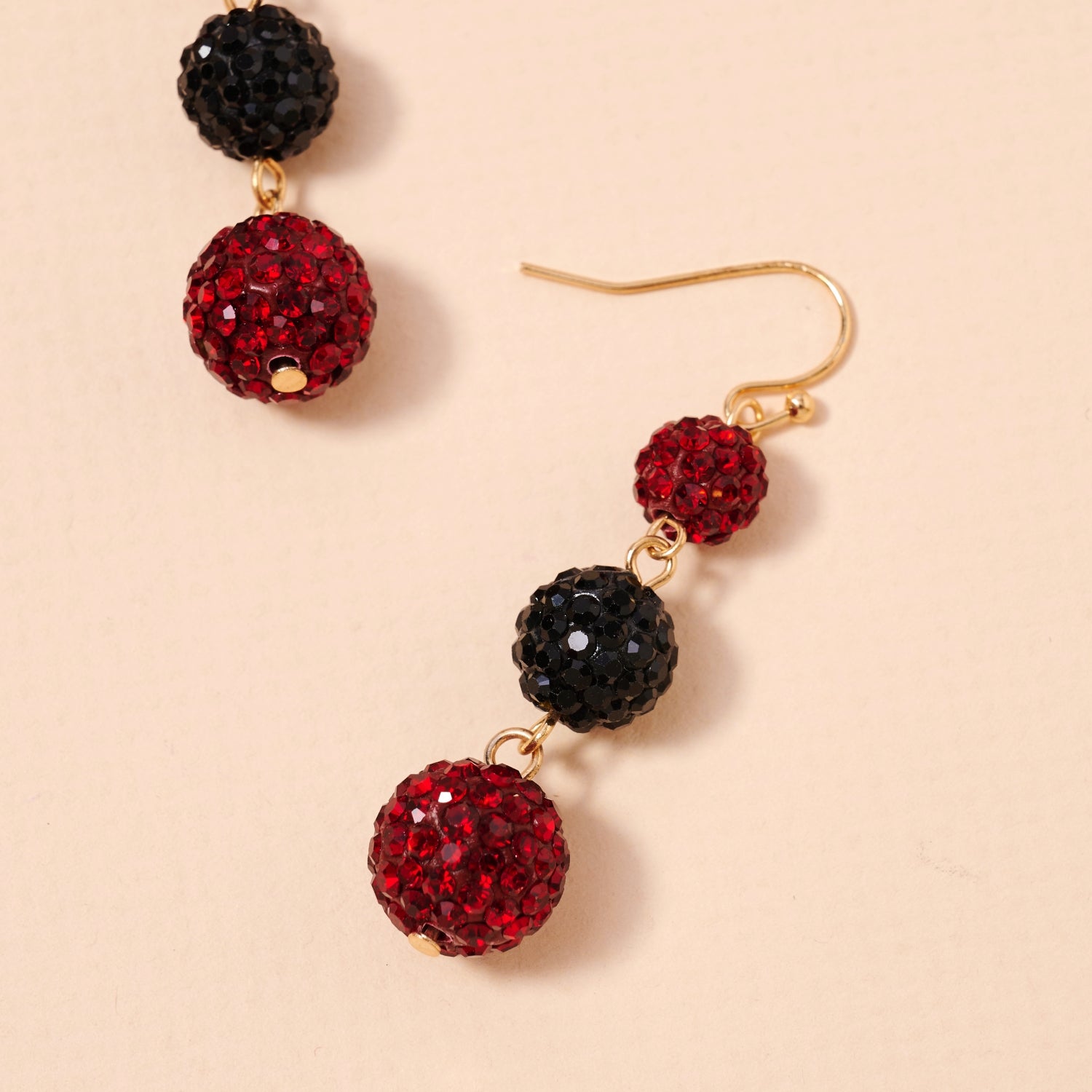 Game Day Rhinestone Ball Dangling Earrings