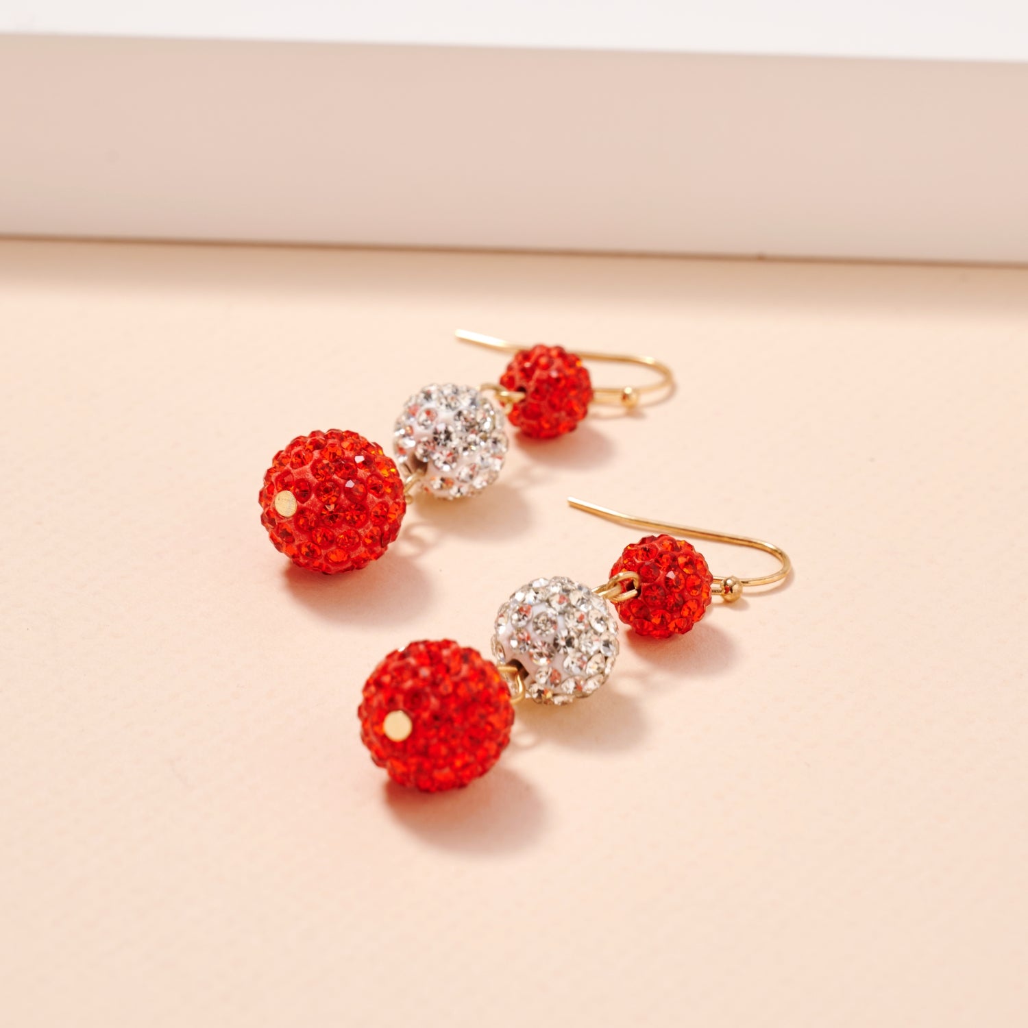 Game Day Rhinestone Ball Dangling Earrings