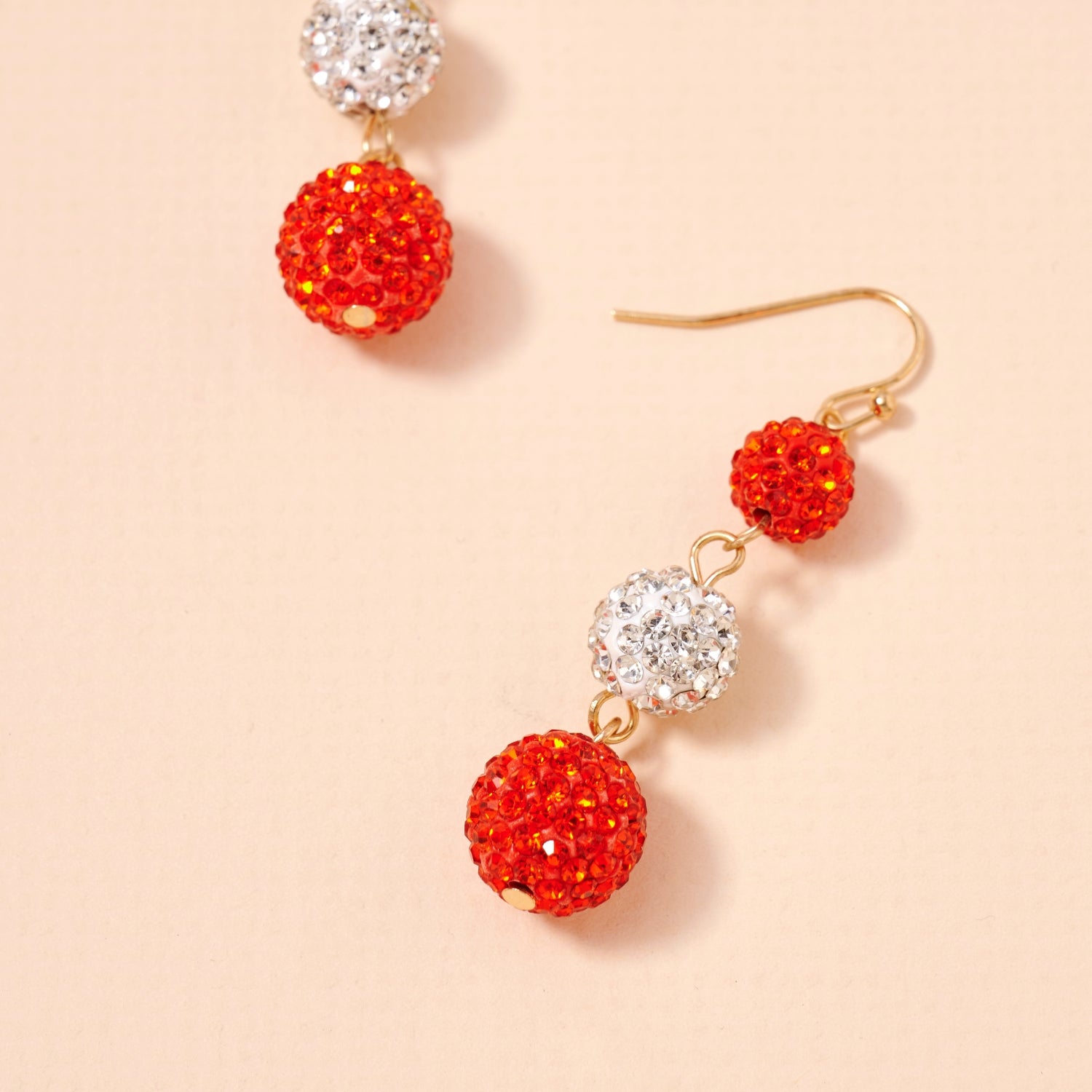 Game Day Rhinestone Ball Dangling Earrings
