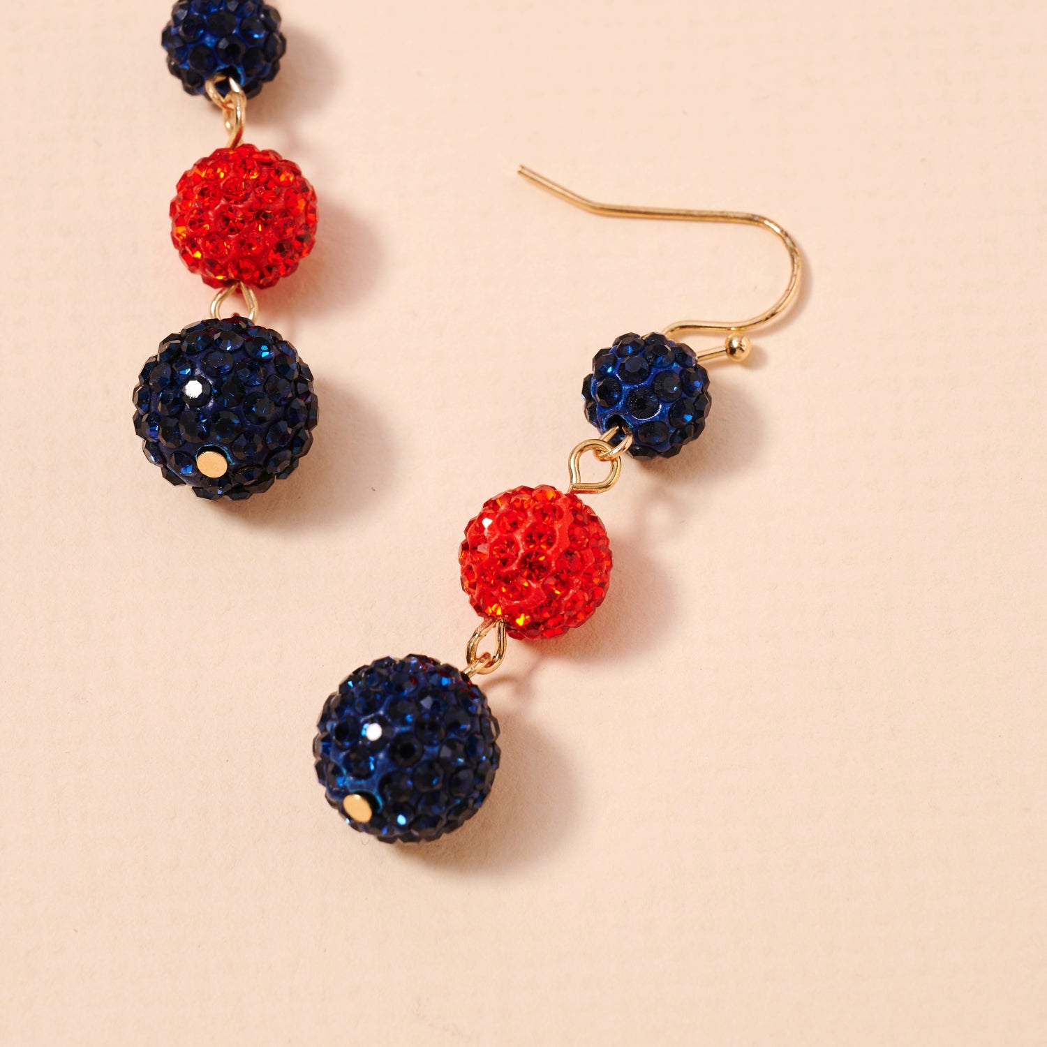 Game Day Rhinestone Ball Dangling Earrings