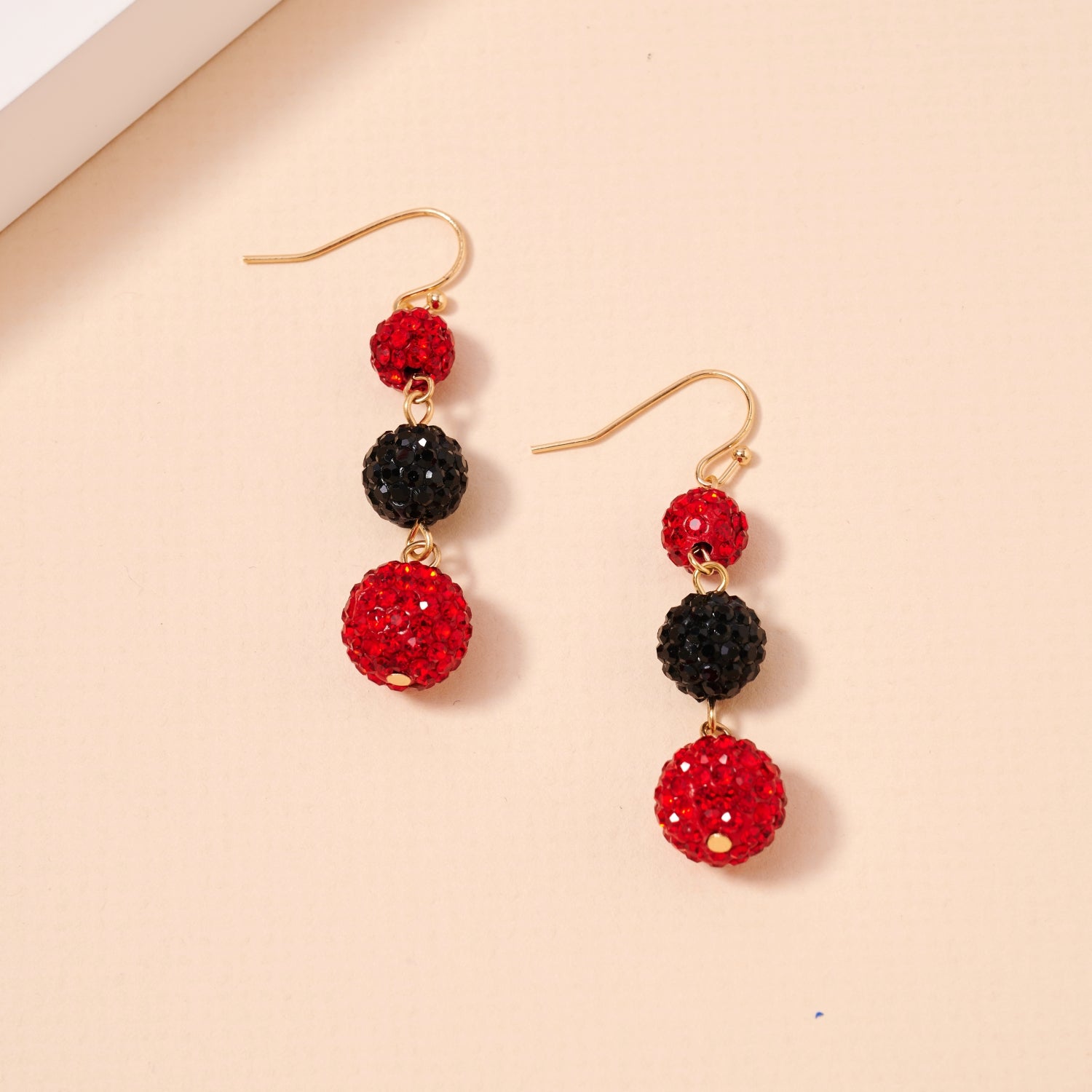 Game Day Rhinestone Ball Dangling Earrings