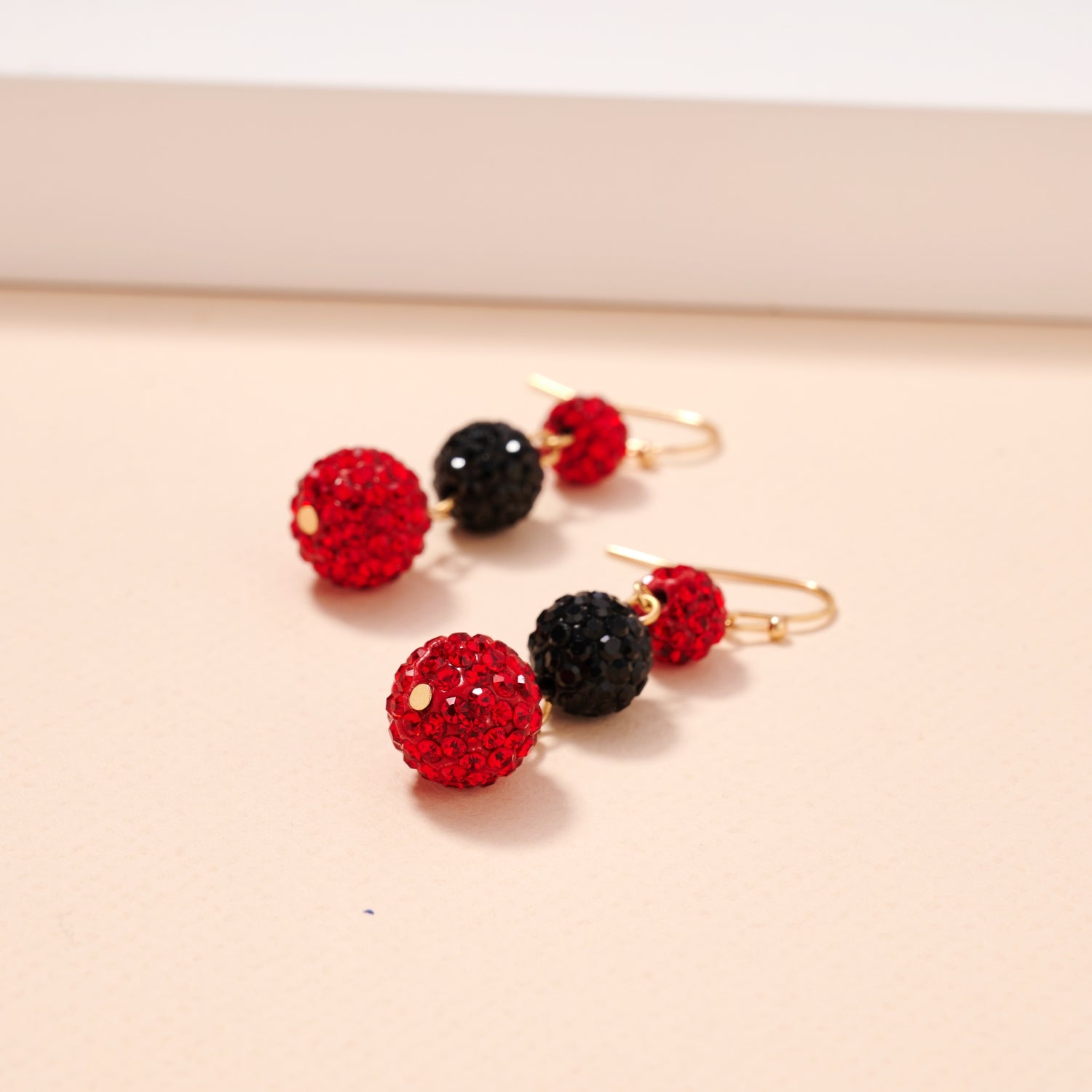 Game Day Rhinestone Ball Dangling Earrings